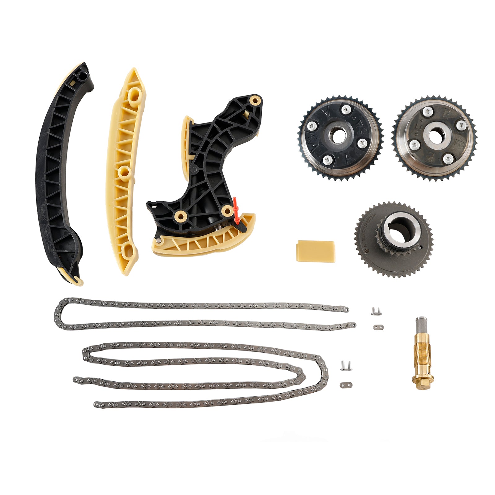 Kit de corrente de distribuição para Mercedes-Benz E-Klasse T-Model S211 E 200 Kompressor 2006/04-2009/07 & Engrenagens do eixo de comando & Conjunto de juntas de cabeçote 2710500647