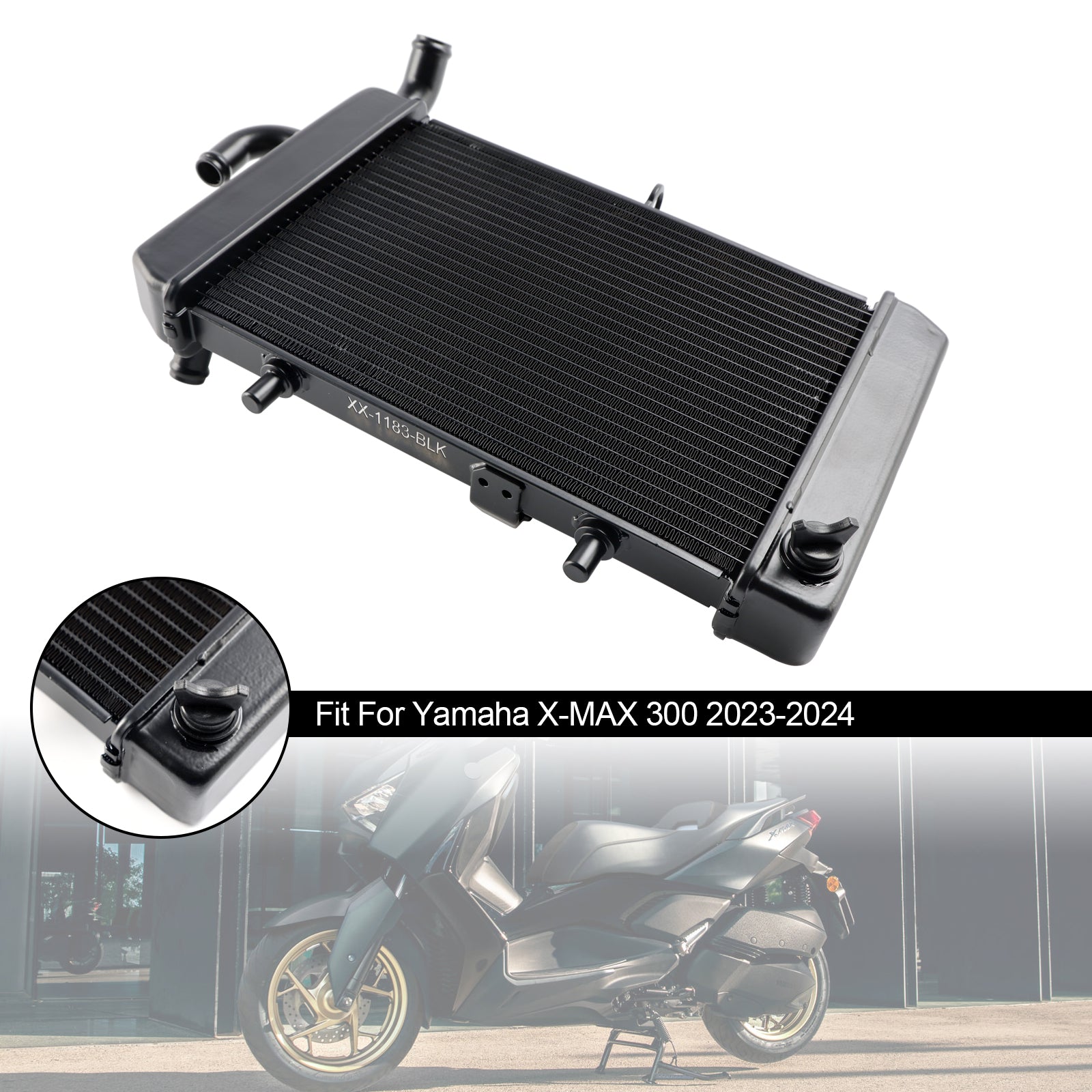 2023-2024 Yamaha X-Max 300 Xmax Radiator kjølemotor kjøler