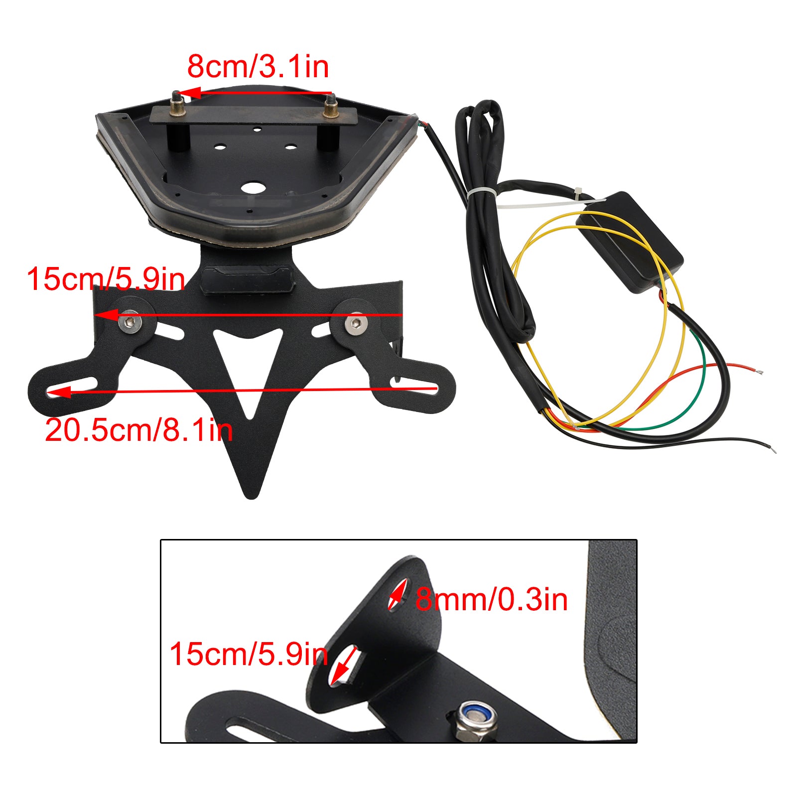 2021-2024 BMW S1000RR Aluminum Alloy License Plate Holder Bracket