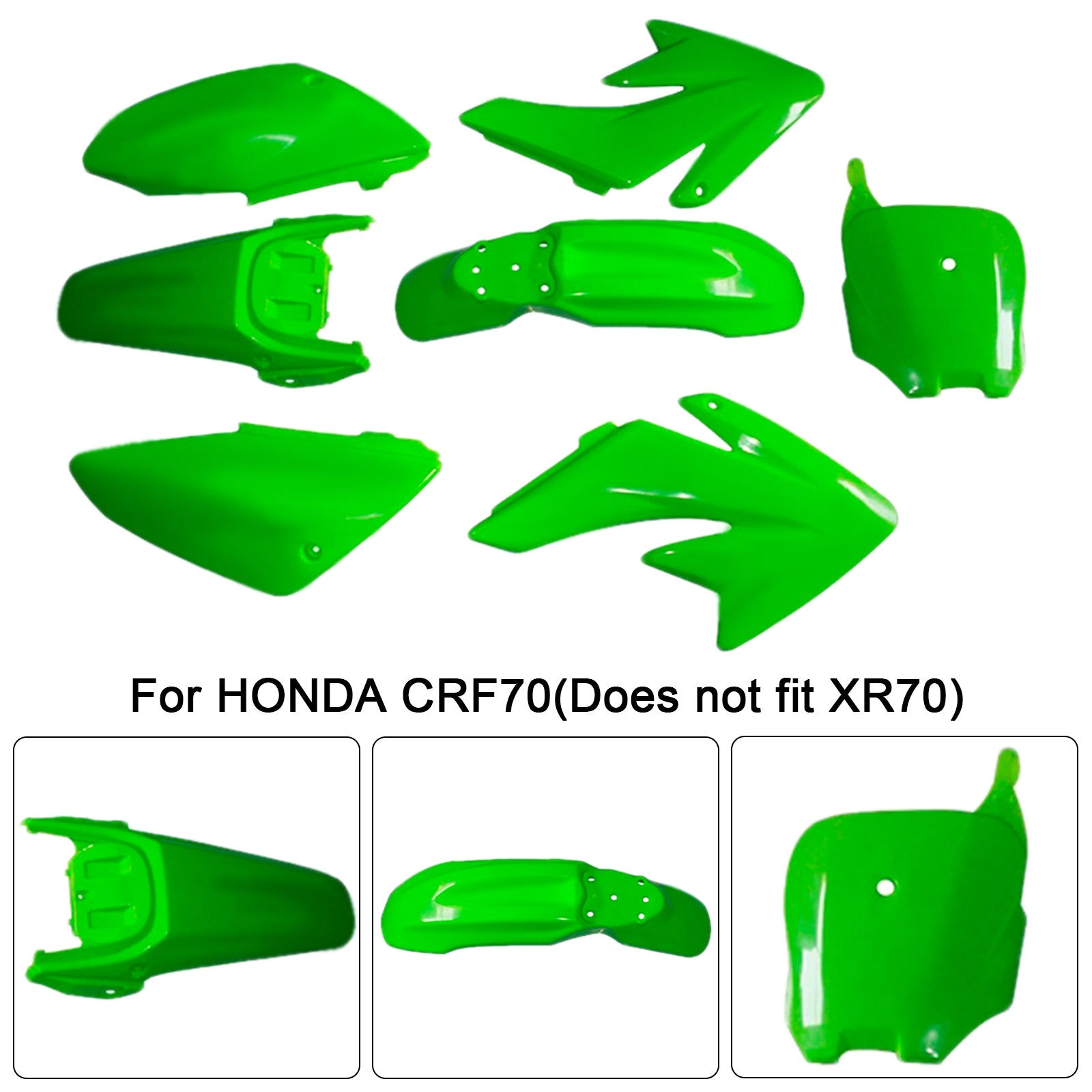 Honda CRF70 Dirt Bike Body Body Plastic Plastic Fender Faquing