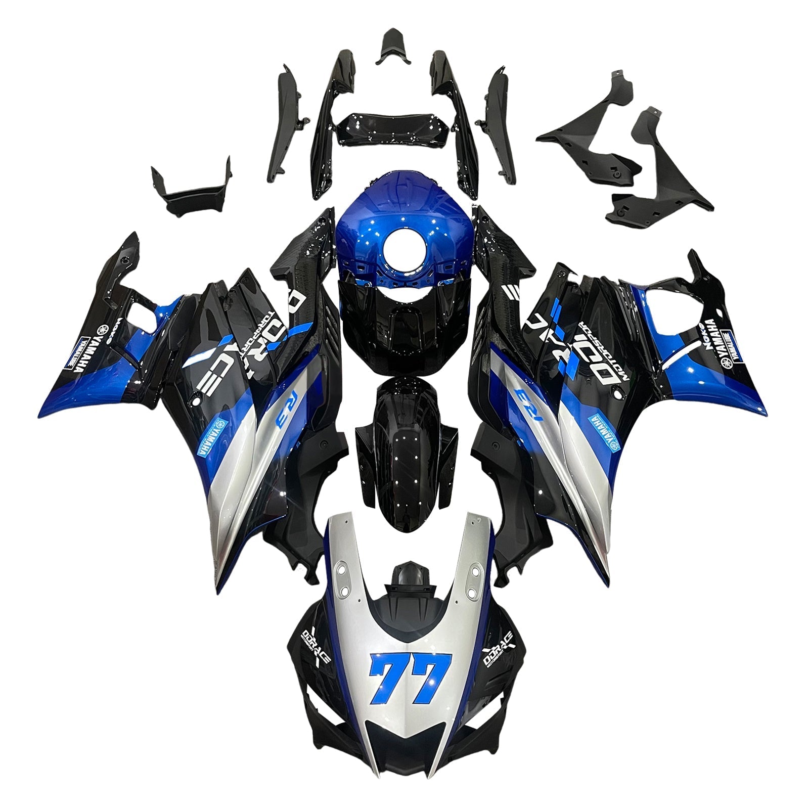 2019-2021 Yamaha YZF-R3 R25 Kit de carénage Kit de carrosserie en plastique Abs