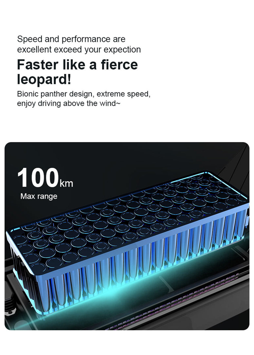 Volwassen krachtige 2400W off-road opvouwbare elektrische scooter met dubbele aandrijving