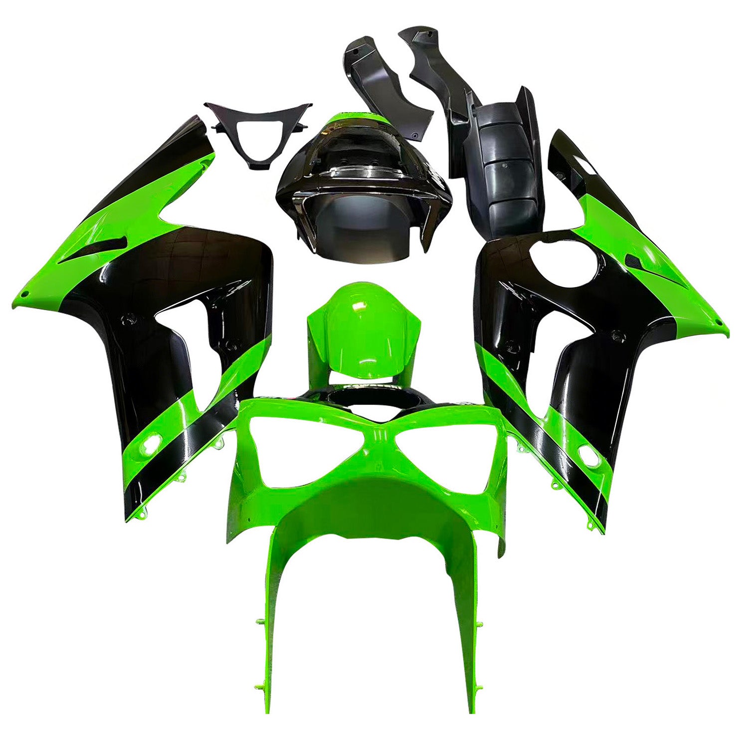 Injection Fairing Kit Bodywork Plastic ABS fit For Kawasaki ZX6R 2003-2004