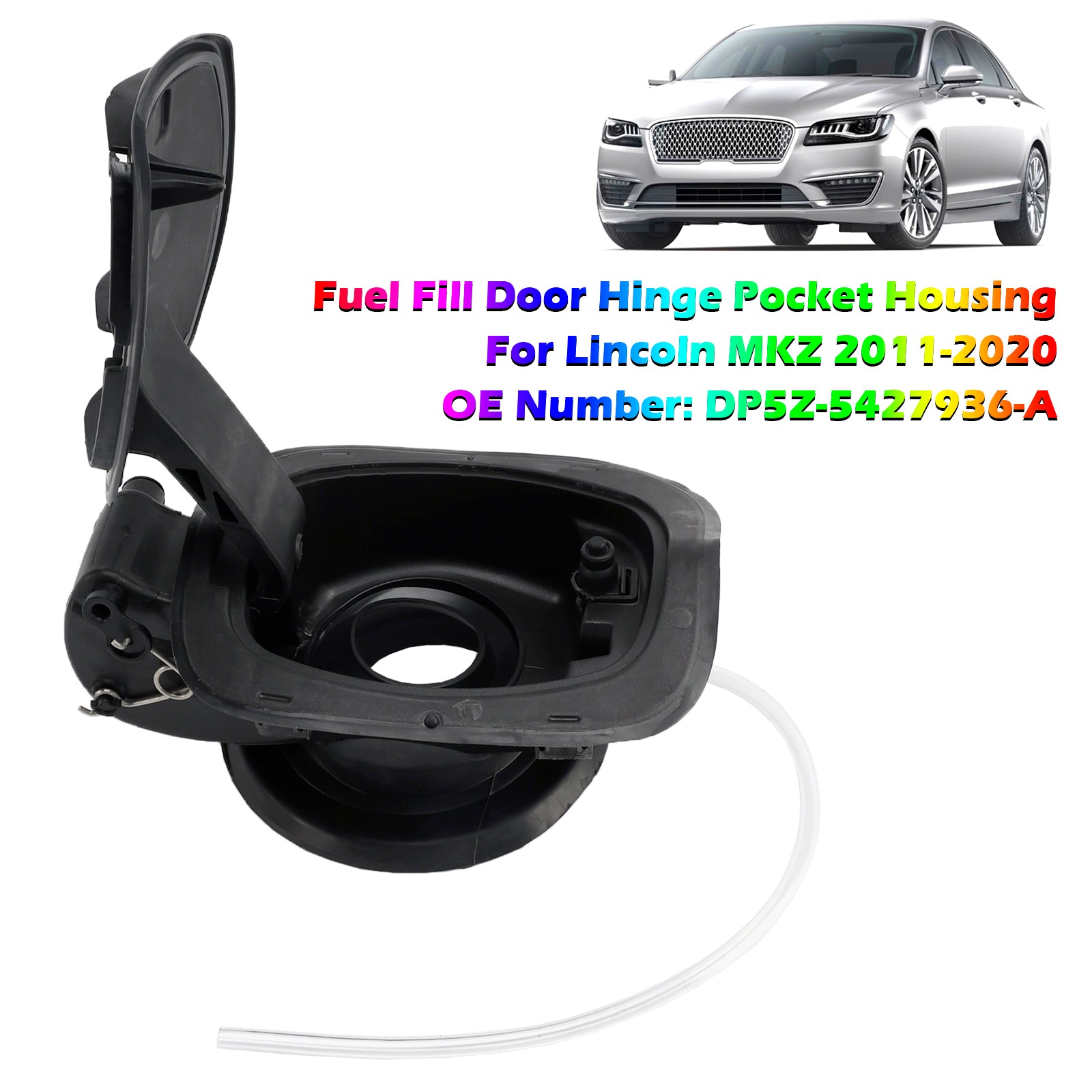 Carcasa de bolsillo de llenado de bisagra de puerta de combustible Lincoln MKZ 2011-2020 DP5Z-5427936-A