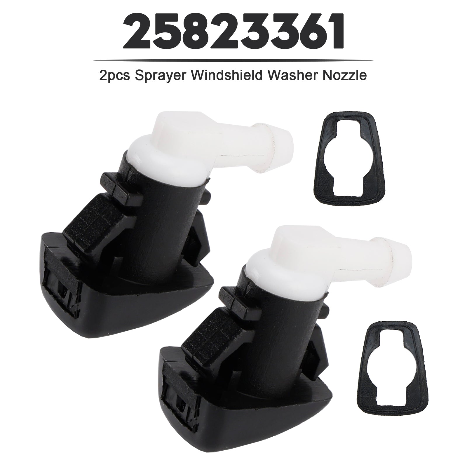 Buse de lavage de pare-brise de pulvérisation, 2 pièces, pour Cadillac SRX 25823361