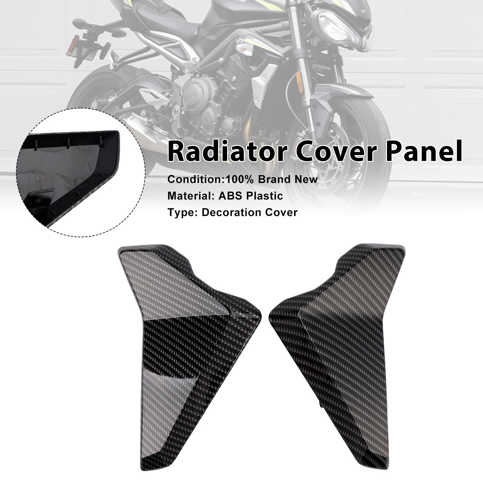 Radiator Side Cover Fairing Panels For Street Triple 765 R/RS 2023-2025