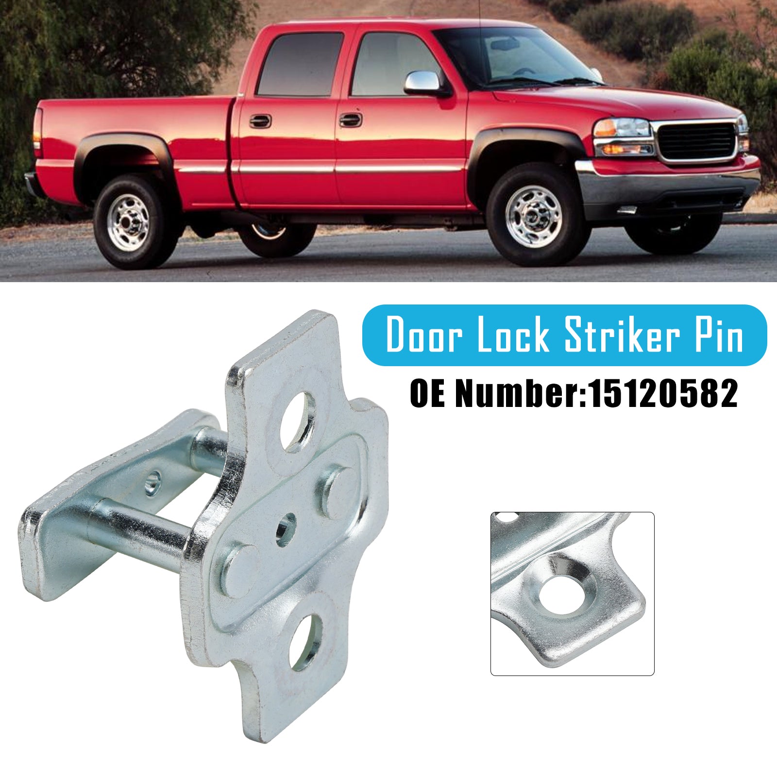 Door Lock Striker Pin 15120582 For GM 01-2007 Sierra Silverado