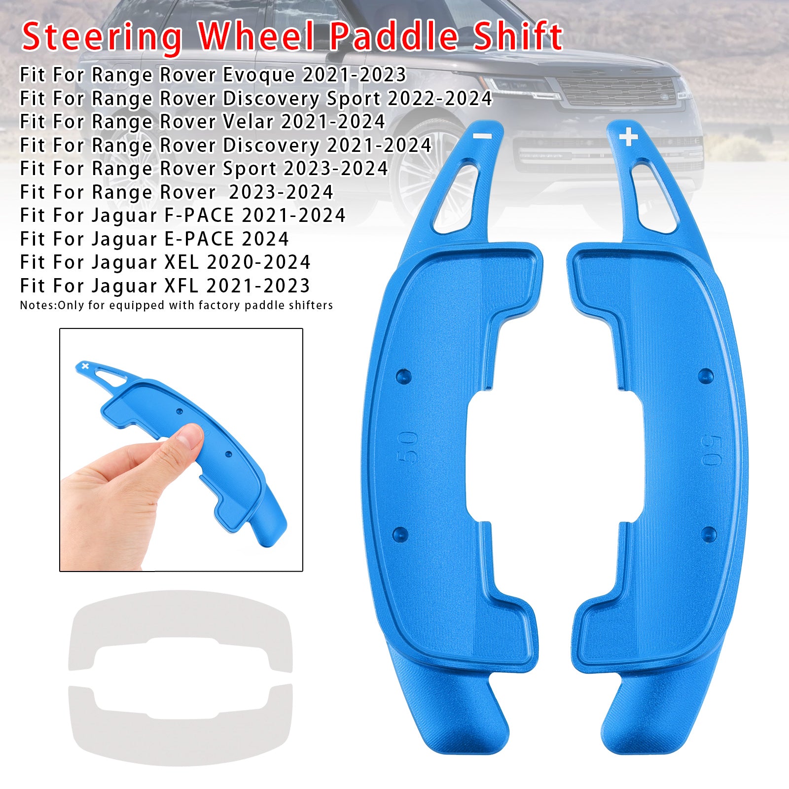 Stuurwiel paddle shifter uitbreiding geschikt voor Range Rover Jaguar aluminium