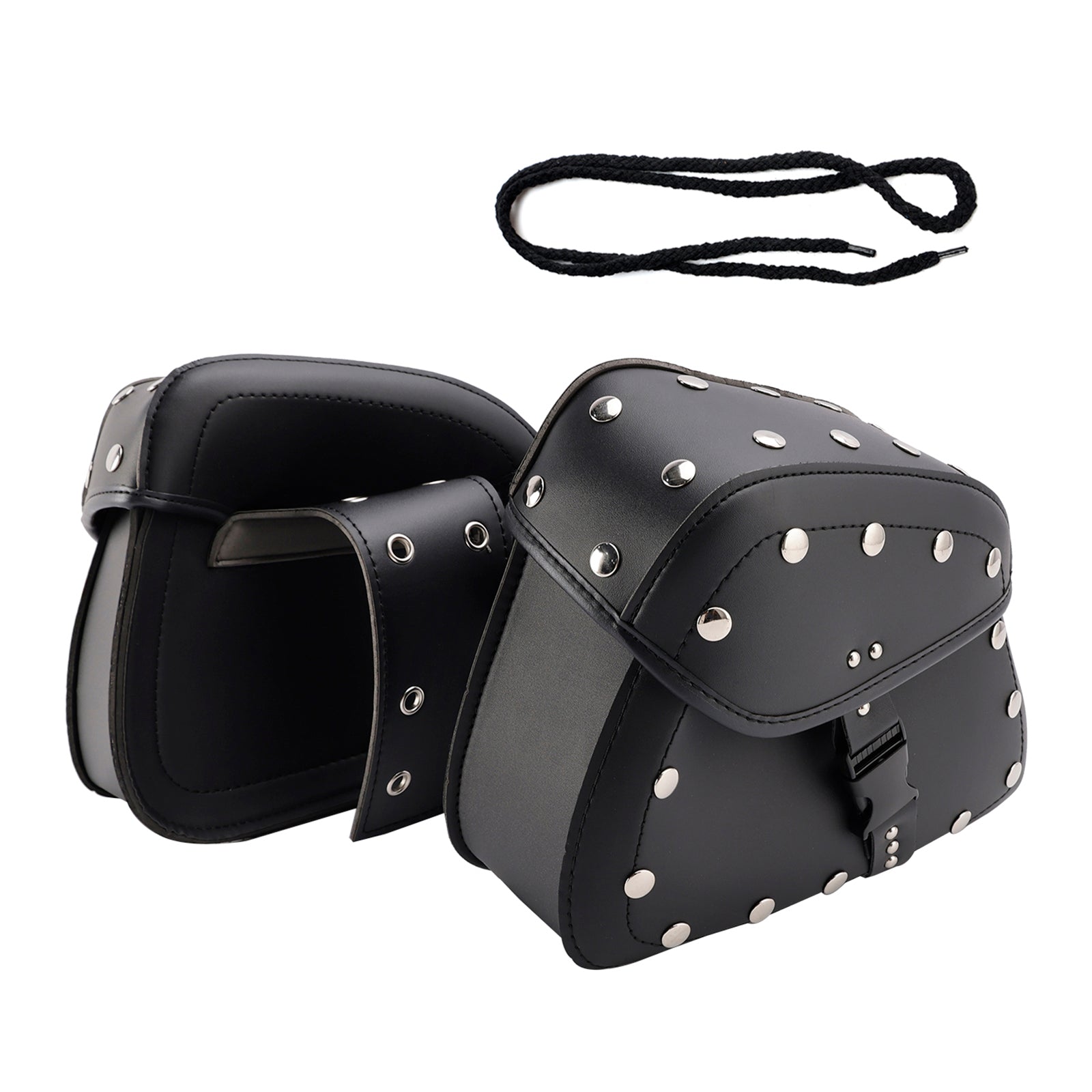 Universal Saddlebag Slagera Storage Tail Bagage PU Bagage Black 22L para motocicleta