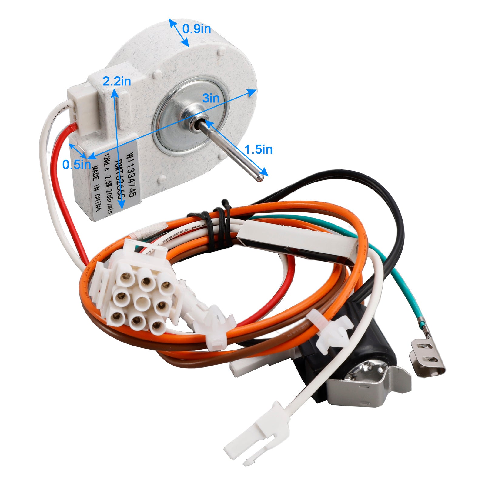 W11334745 W10276647 Moteur de ventilateur d'évaporateur pour réfrigérateur Maytag Amana IKEA