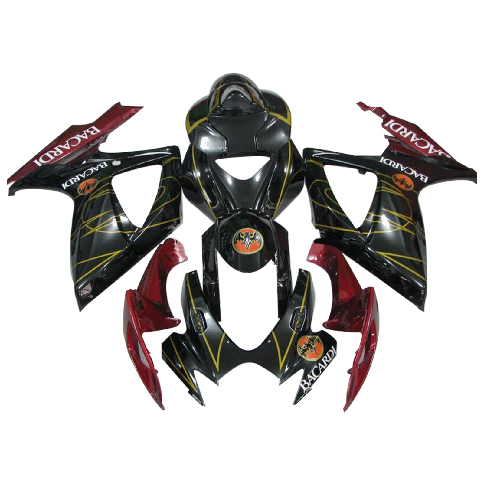 2006-2007 Suzuki GSXR 600/750 K6 Injeksjon Fairing Kit Bodywork Plastic ABS