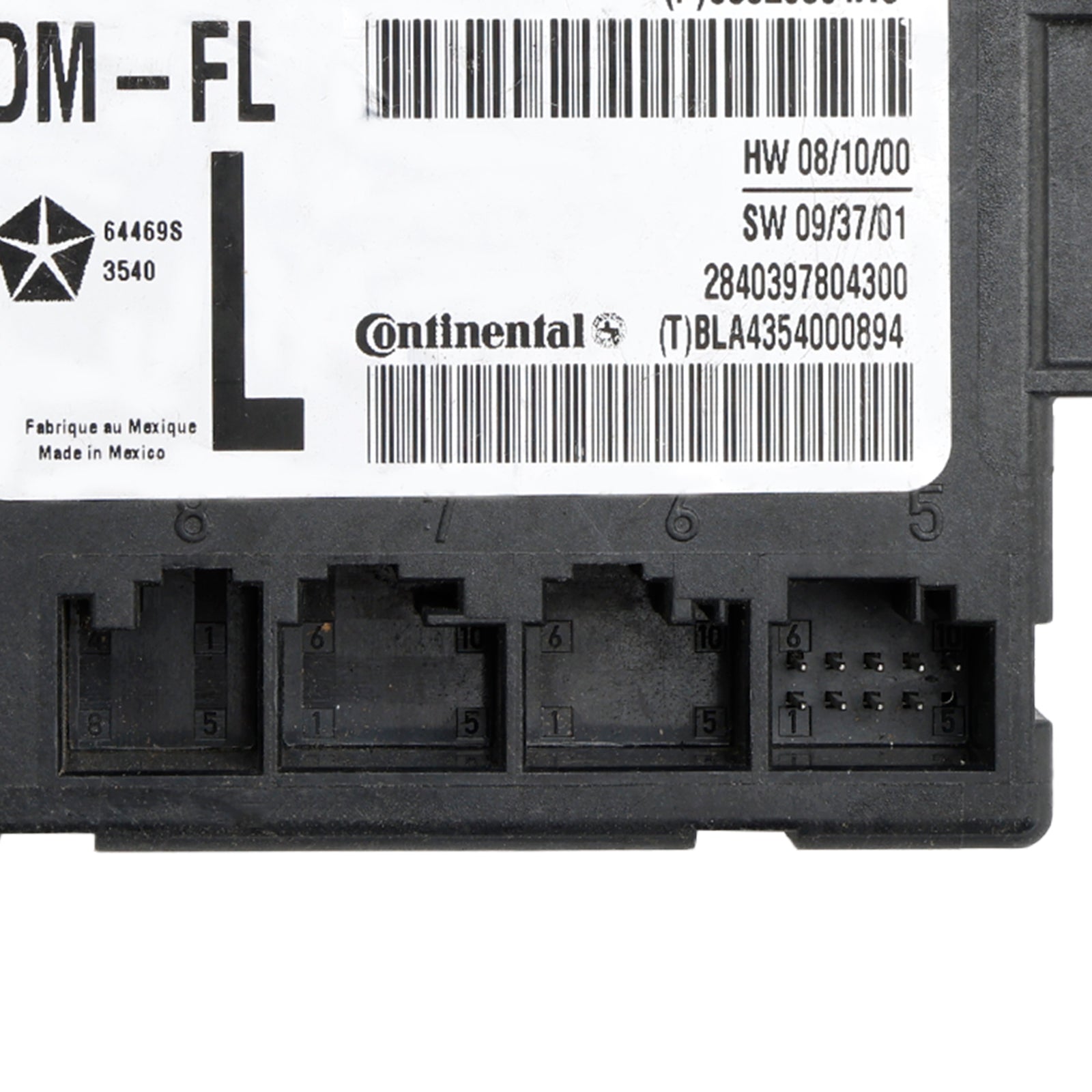 2007-2020 Dodge Chrysler Front vänster förardörrmodul 05026861AC