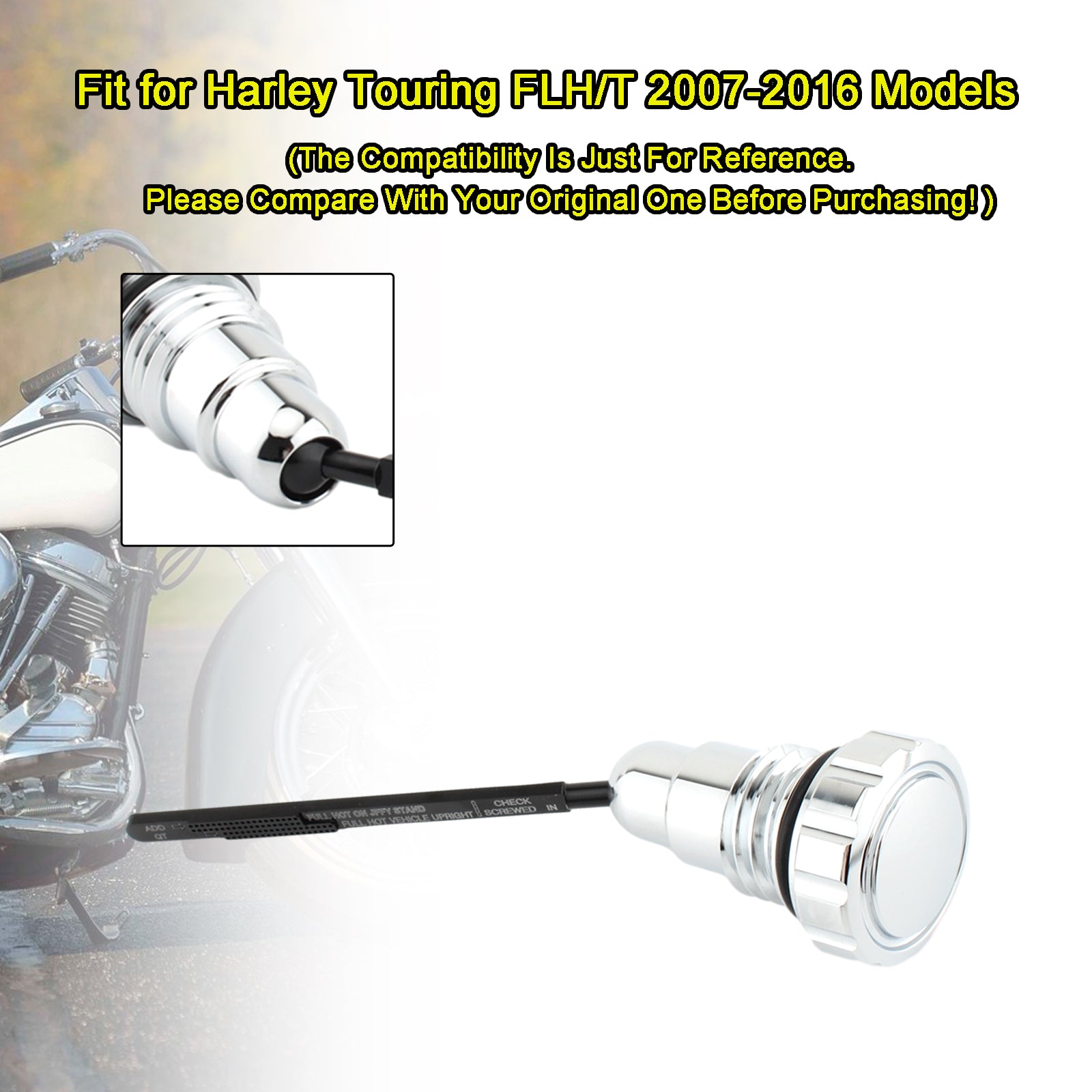 2007-2016 Harley Touring Flh/T Modèles Plug de capuchon de chariot à huile pour la tournée FLH/T