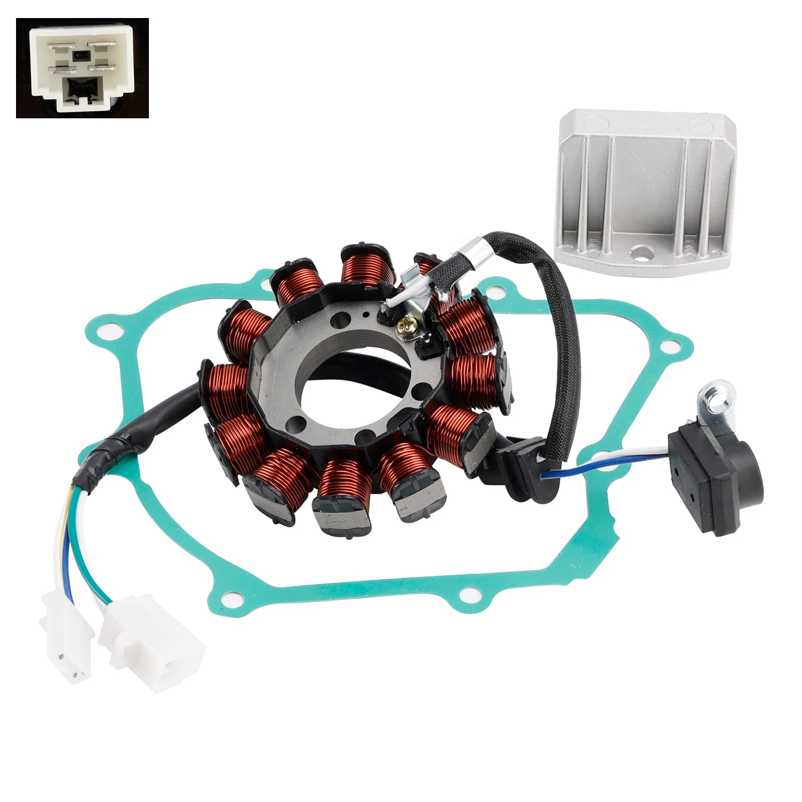 2018-2024 HONDA BC110 BIZ110 REGULADOR DE REGULADOR DO GERA DO STATOR Junta 31120-K65-B21