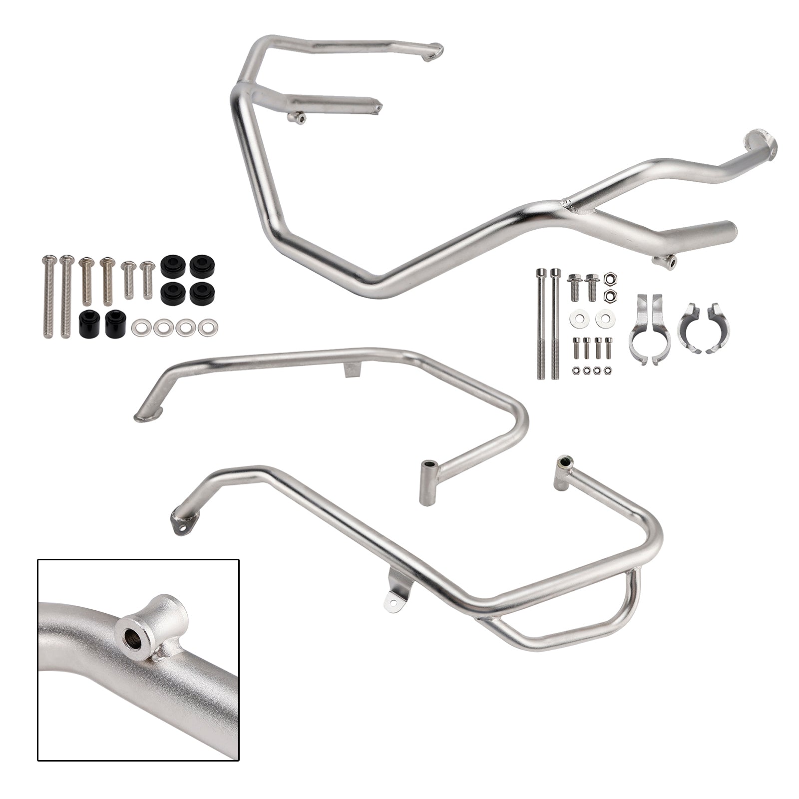 Upper Lower Kit Engine Guard Frame Crash Bar Silver For Honda X-Adv 750 2025+