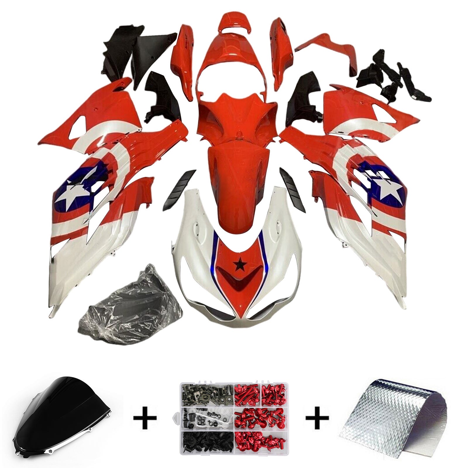 2012-2025 KAWASAKI ZX14R Injektionsmässa Kit Bodywork Plastic ABS #104