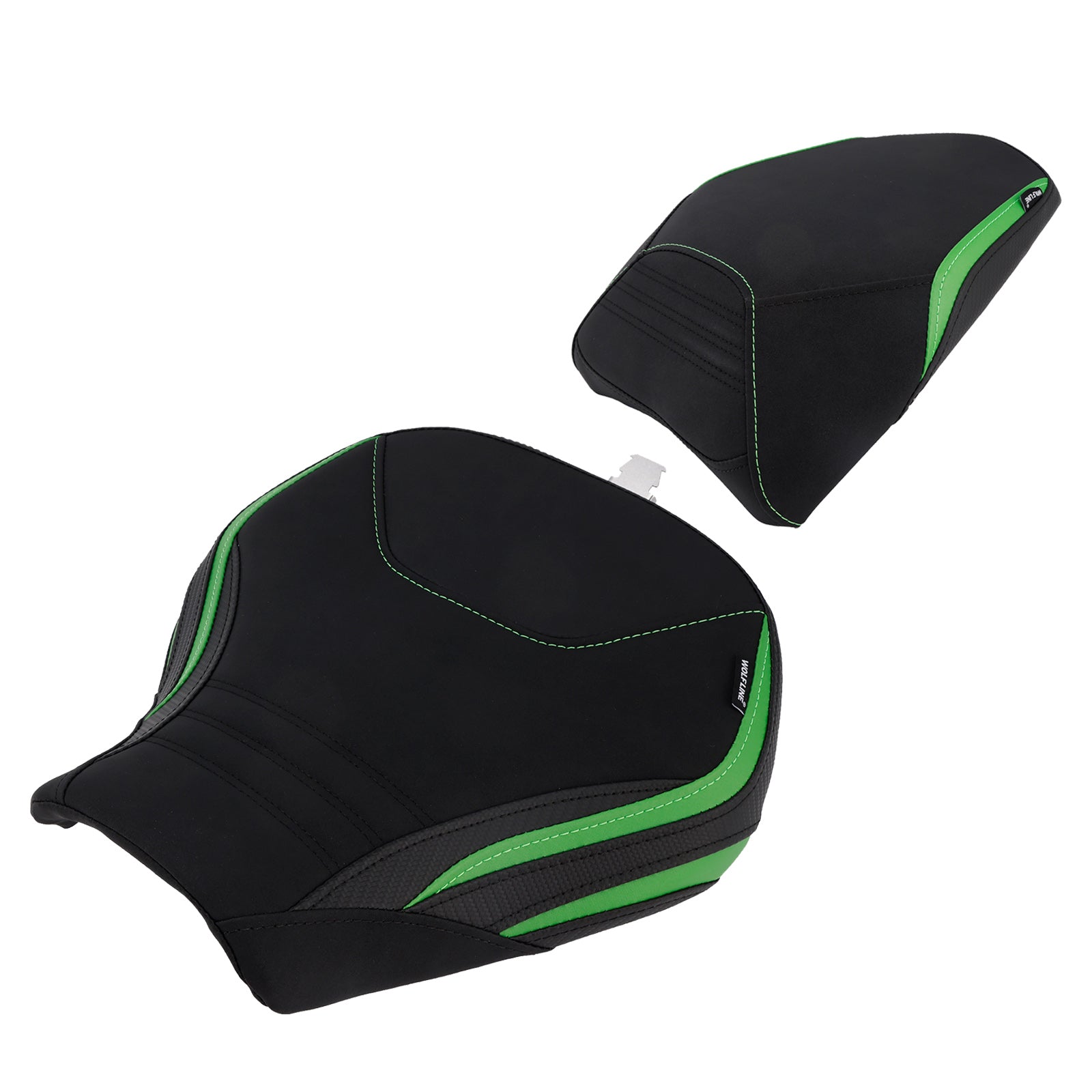 Front&Rear Raider Passenger Cushion Kit Green1 For Kawasaki Ninja H2 Sx 22-25