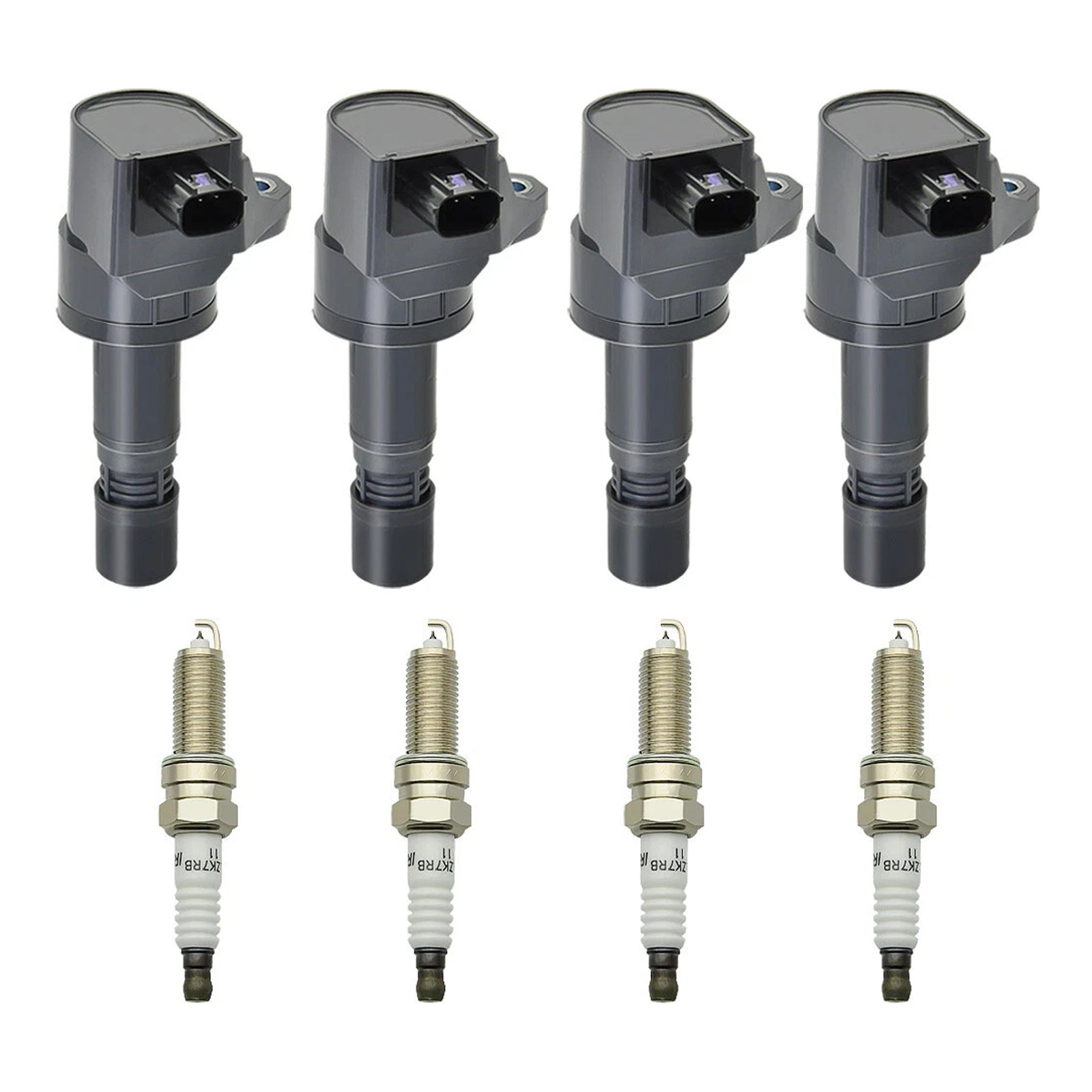 4x bobine d'allumage + 4x bougie d'allumage UF672 pour Acura ILX 2.0L Honda Civic HR-V 1.8L
