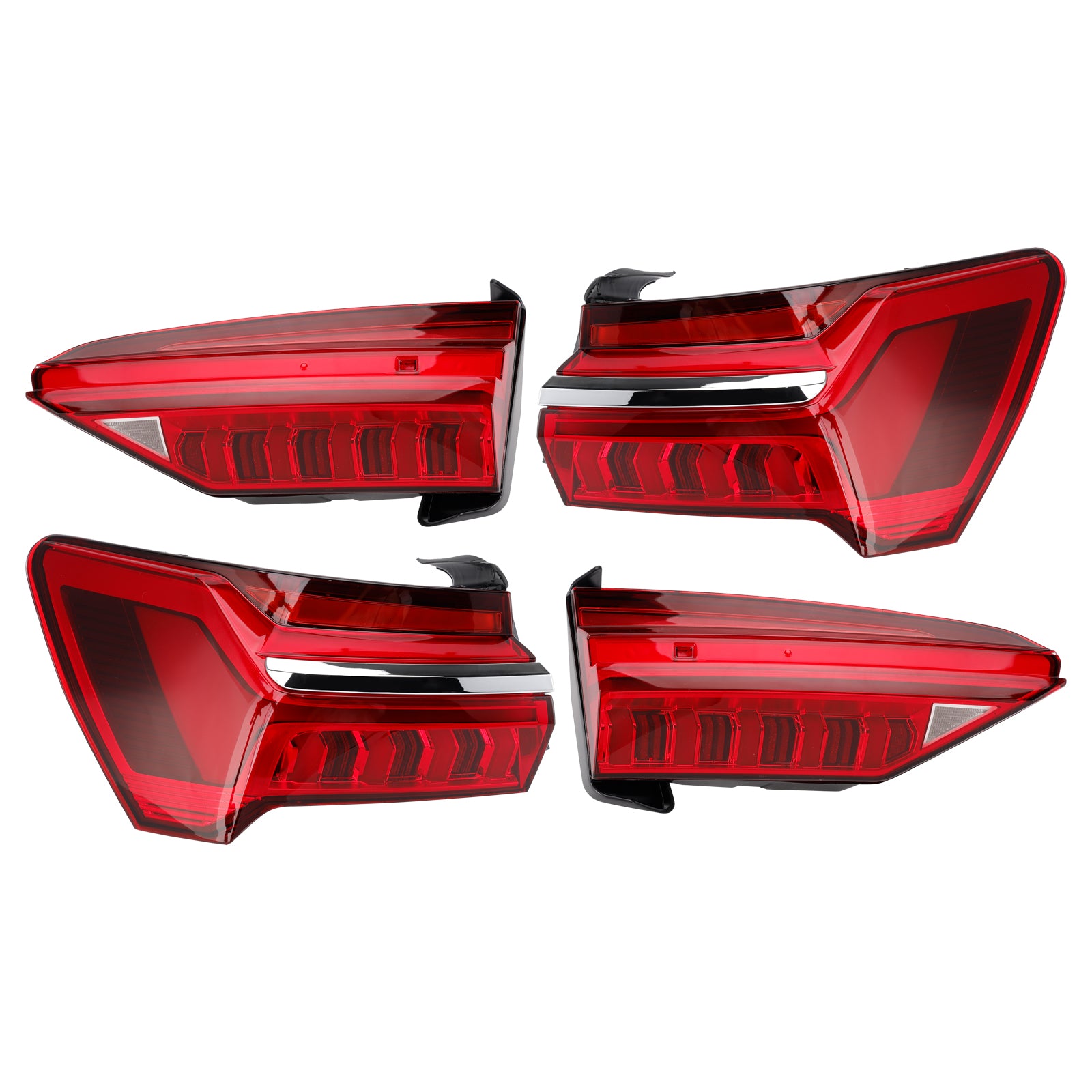 2019-2023 For Audi A6 C8 4PCS Left Right Outer Inner LED Tail Light Assembly