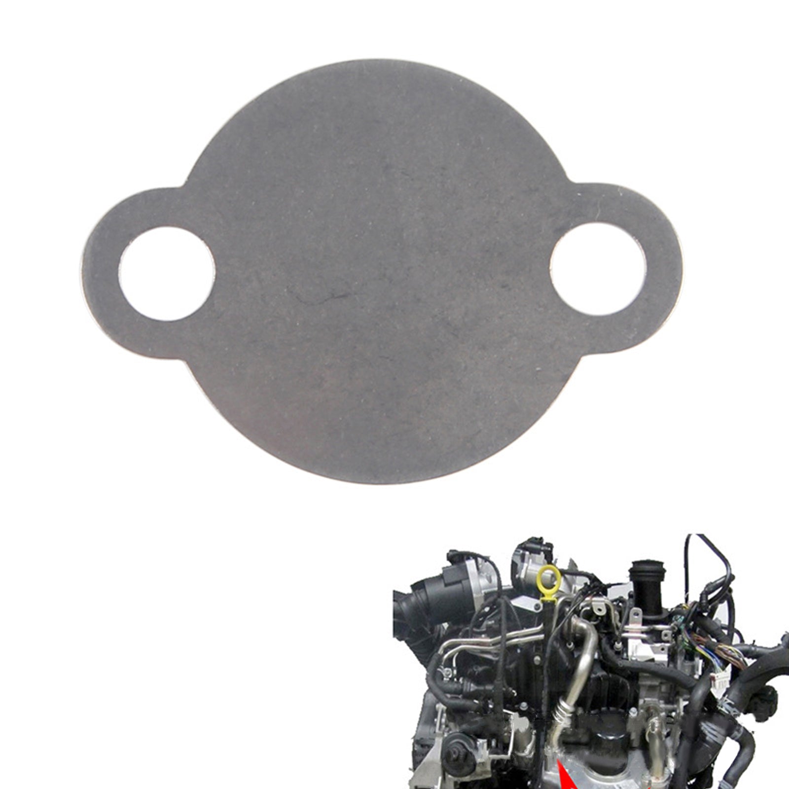 2 × EGR Valve Blank Plate for Volkswagen Transport T5 2.0 BiTDI CFCA Engine