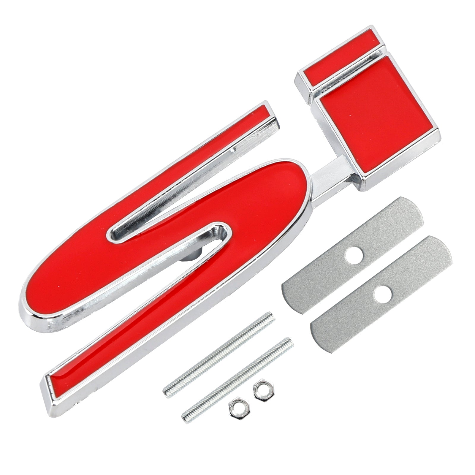 Si voorgrille embleem sticker badge voor Honda rood-zilver