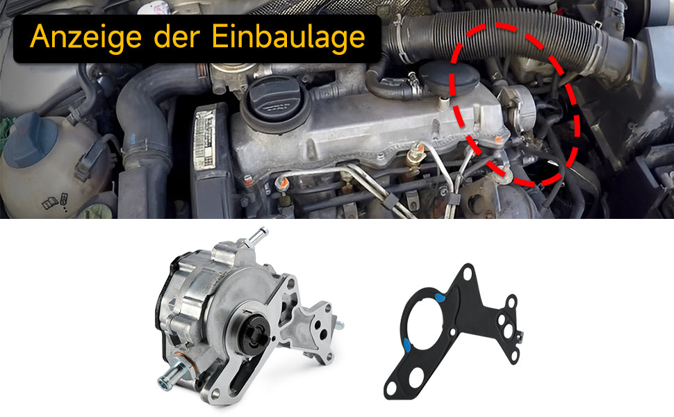 Pompa a vuoto 038145209 per Audi A2 A3 A4 A6 2000-2010 1.4 TDI/1.9 TDI/2.0 TDI