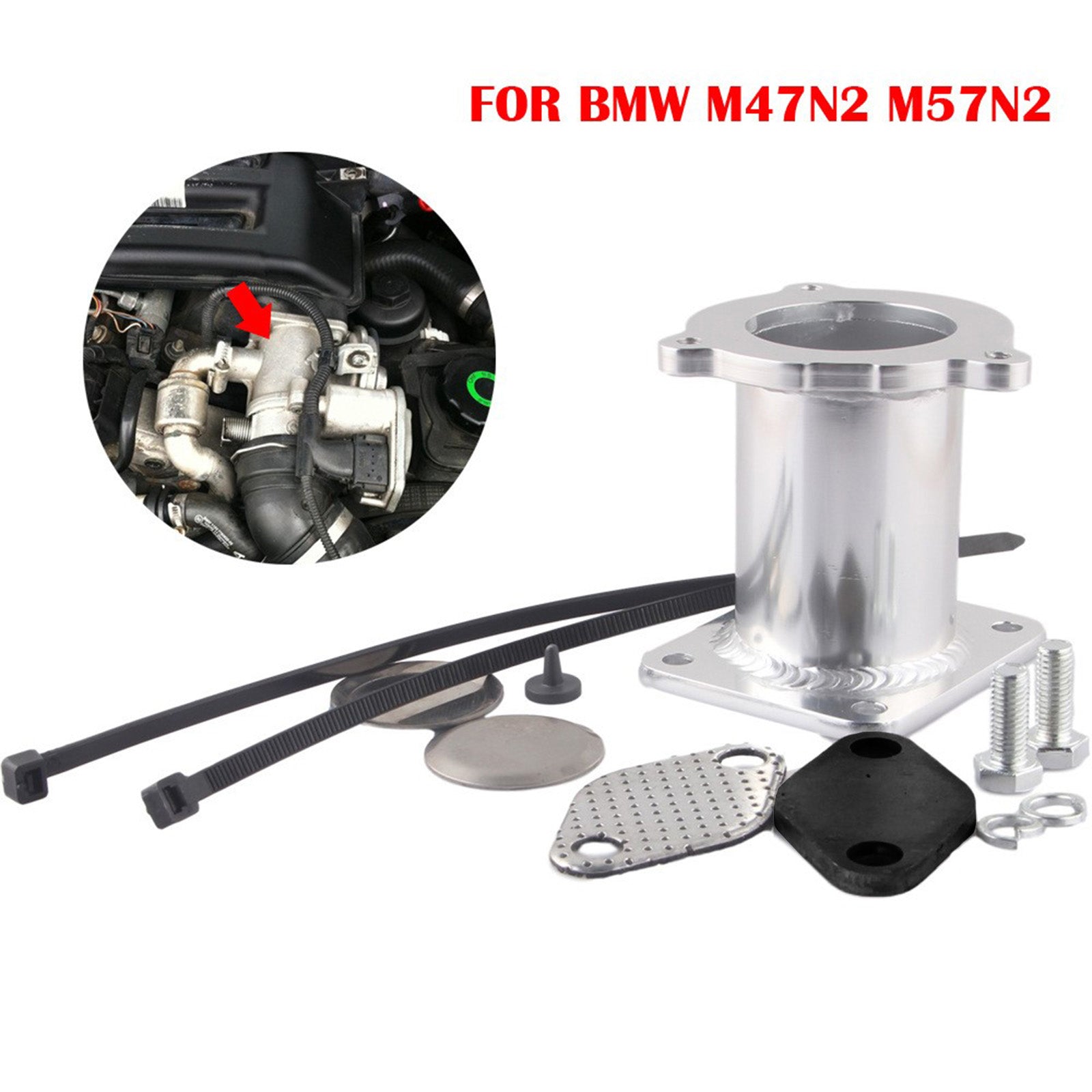 2002-2007 BMW Série 5 E61 520d/525d/530d/530xd EGR Supprimer le cache vierge M47N2 M57N2