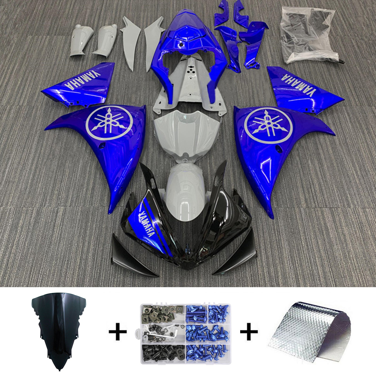 2012-2014 YAMAHA YZF-R1 injektionsmässa kit karosseriplast ABS