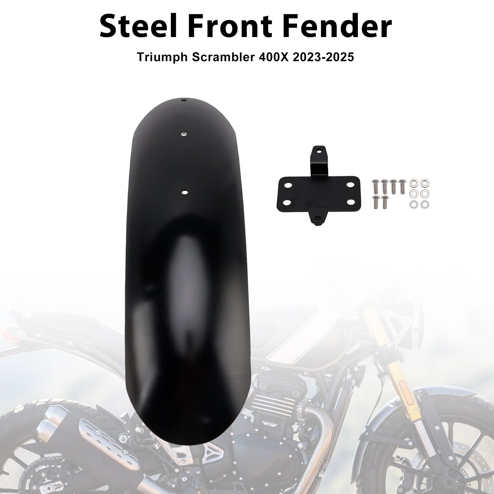 2023-2025 Scrambler 400X stalen voorspatbordspatbord