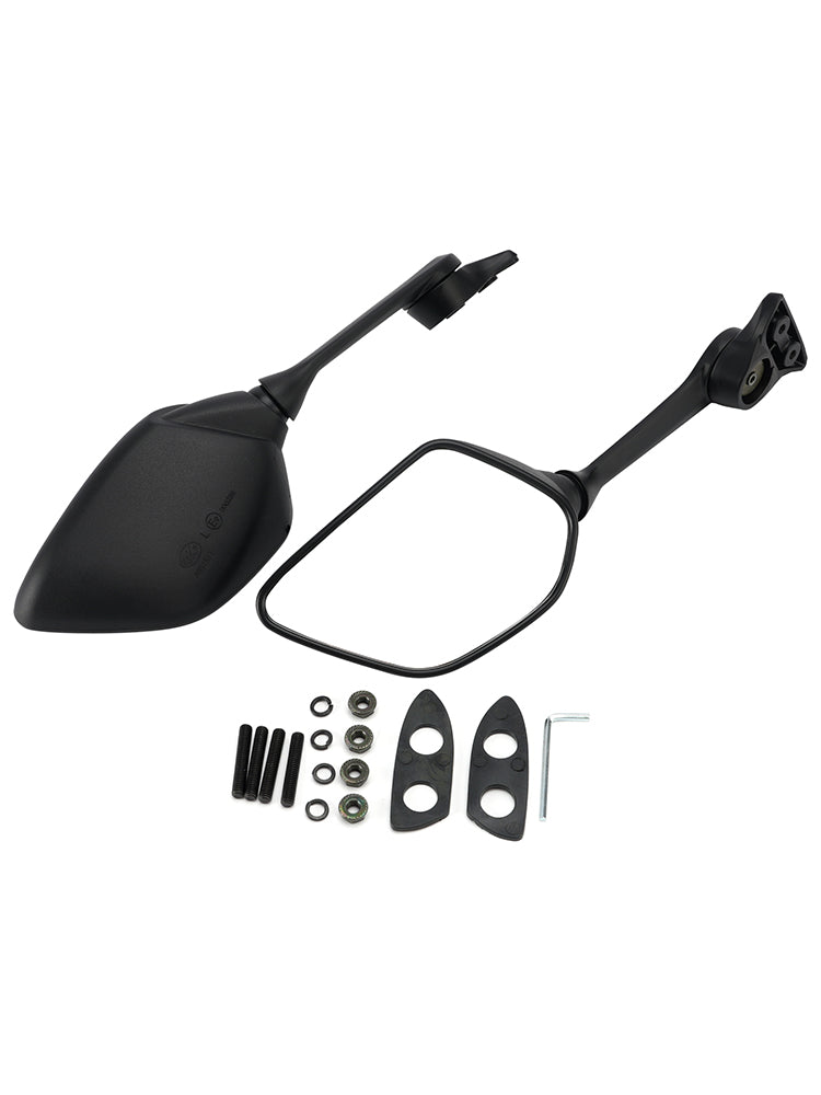 BLACK MIRRORS SET BEB-26280-00 BEB-26290-00 FOR YAMAHA YZF R7 YZF-R7 2022-2025