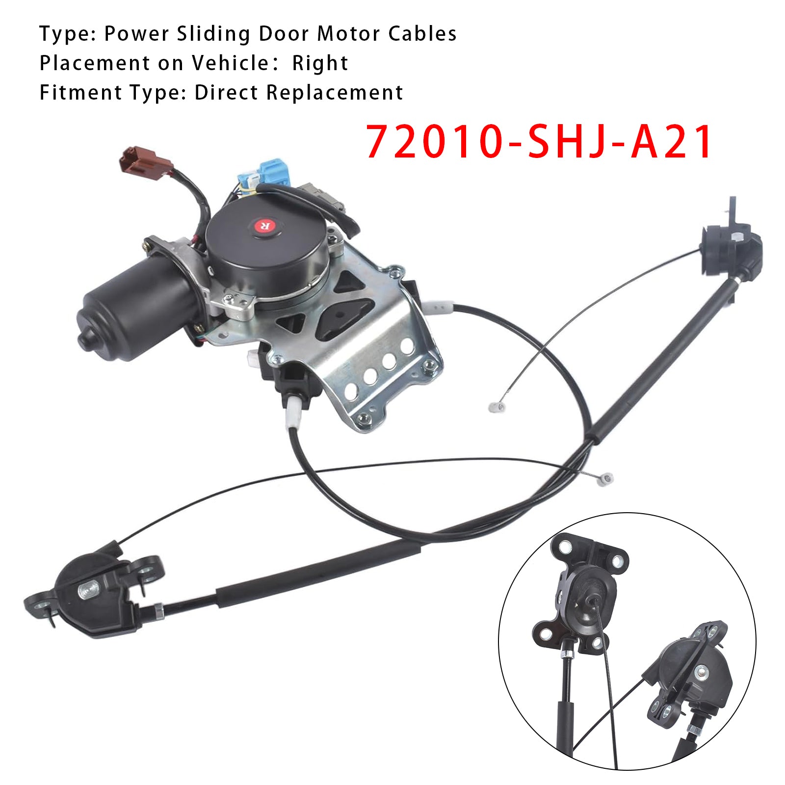 2005-2010 Honda Odyssey Right Power Sliding Door Motor Cables 72010-SHJ-A21