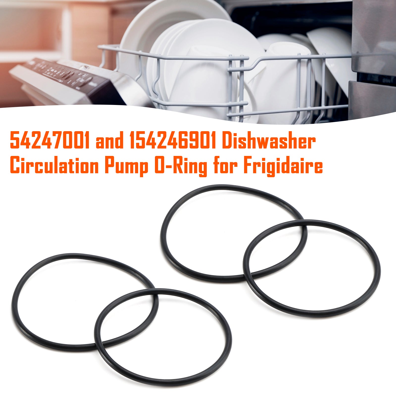154247001 og 154246901 oppvaskmaskin sirkulasjonspumpe O-ring for Frigidaire