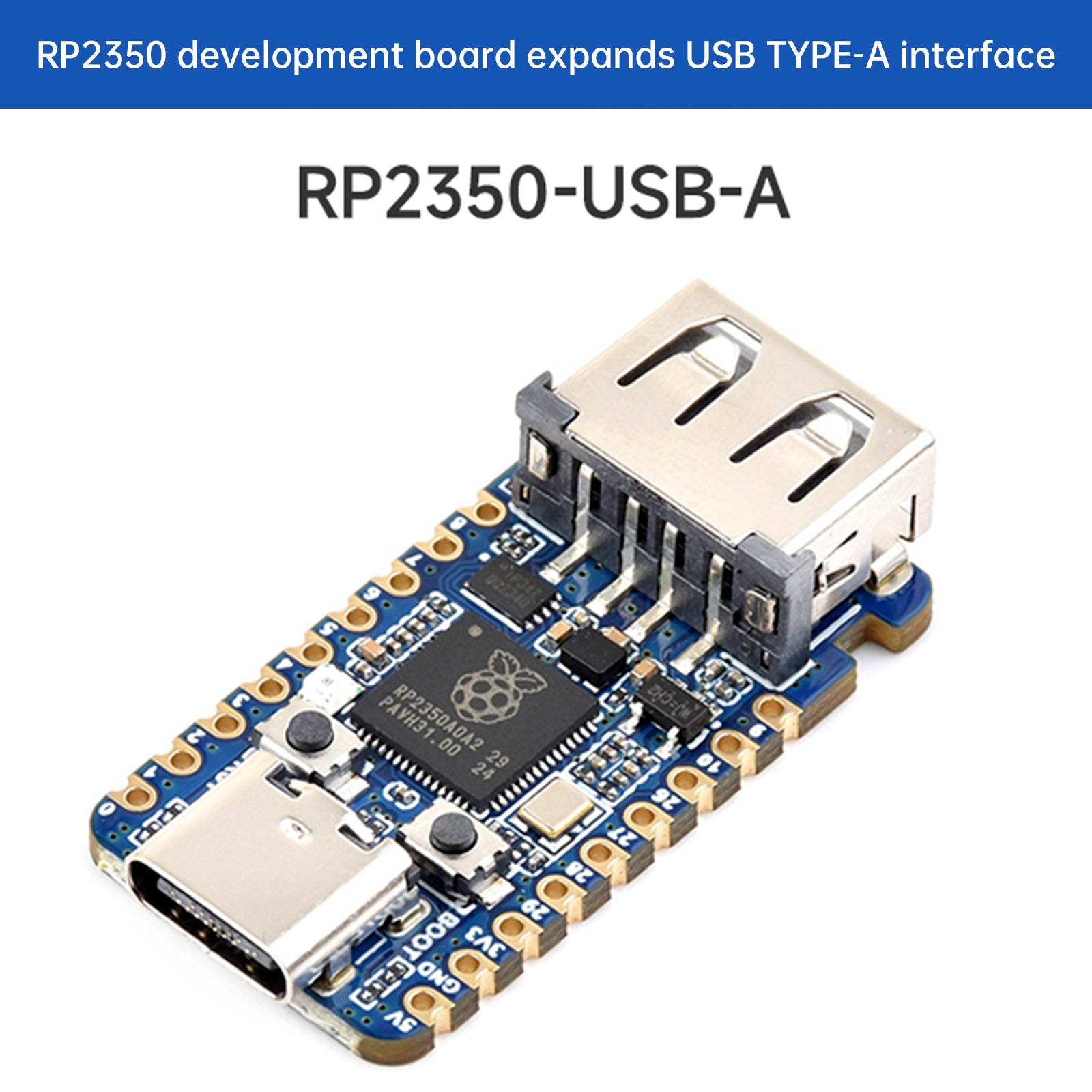 Raspberry Pi RP2350A USB-ontwikkelbord Microcontroller met dubbele architectuur