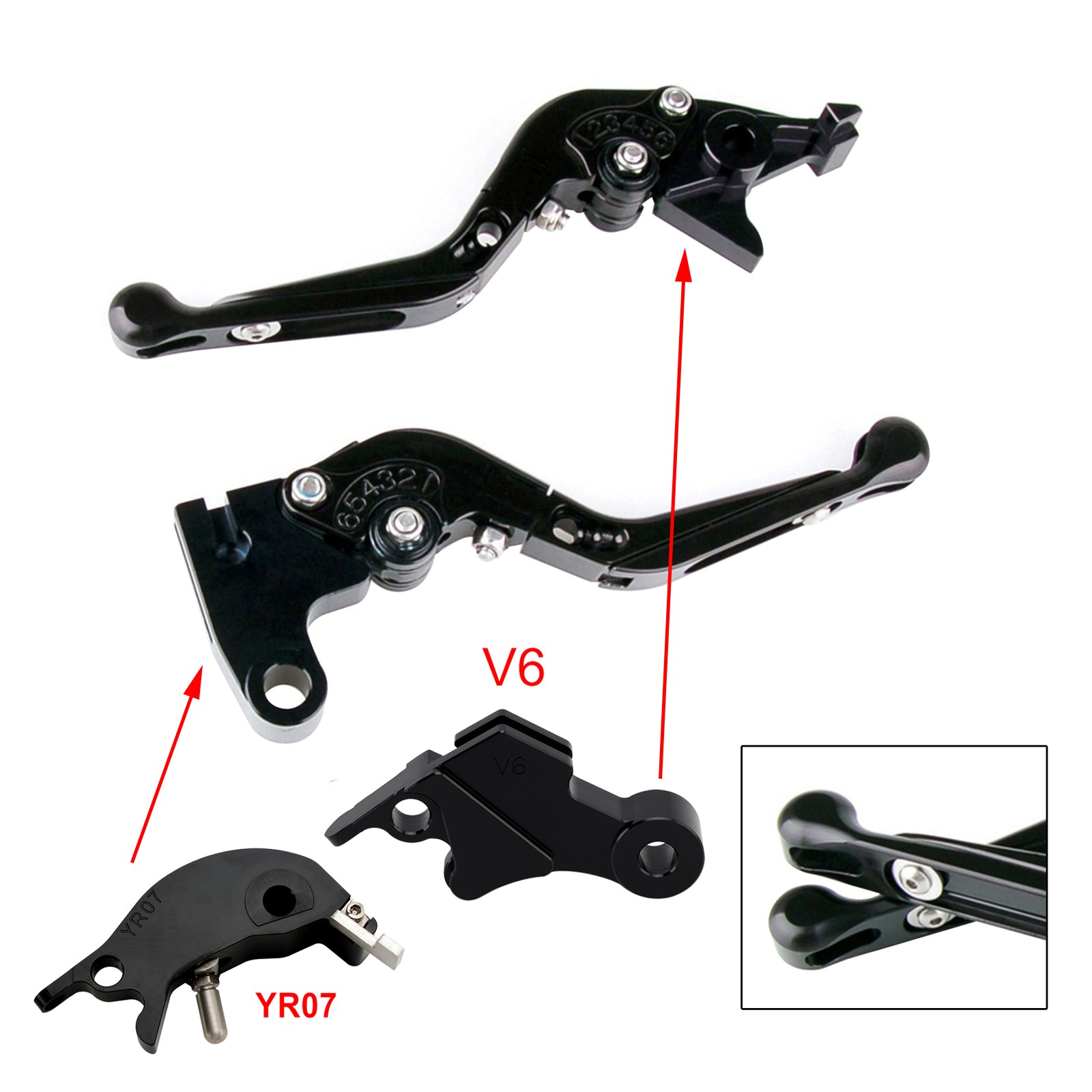 Adjustable Clutch Brake Lever fit for YAMAHA XSR900 XSR900GP MT-09 MT-09SP 24-25