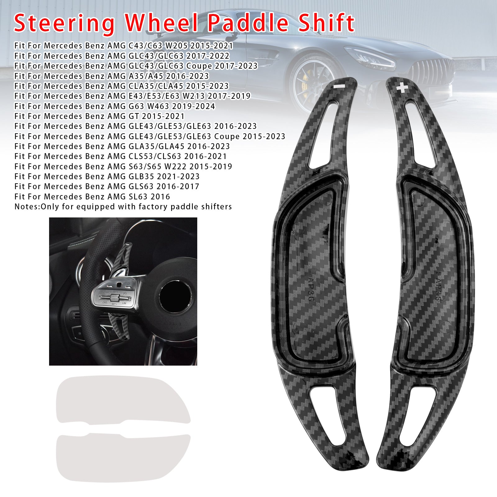 Extension de paletteur de volant pour Mercedes Benz AMG