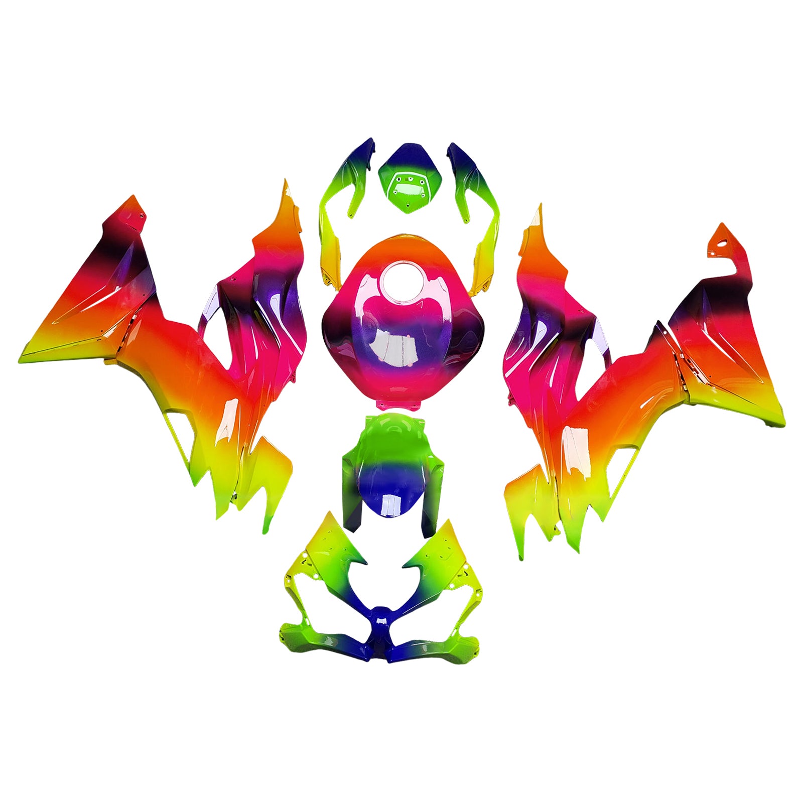 Kit de carenagem injeção ABS PLÁSTICO DE PLÁSTICOS ABS PARA KAWASAKI ZX6R 2019-2023