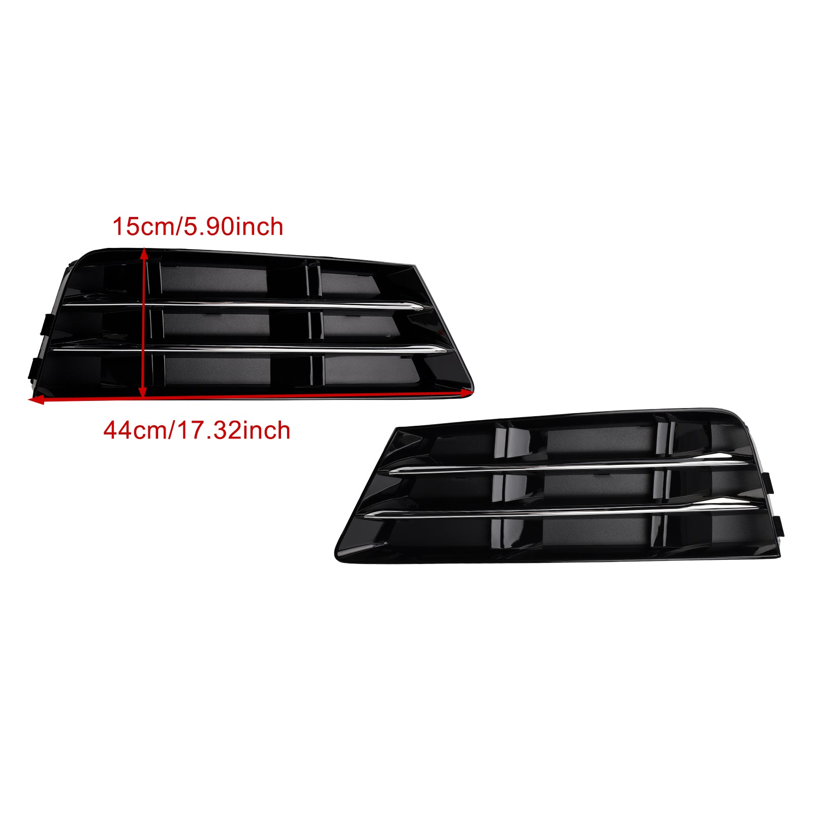 2016-2018 AUDI A4 B9 2 STUKS Mistlamp Grille Onderste Bumper Grill