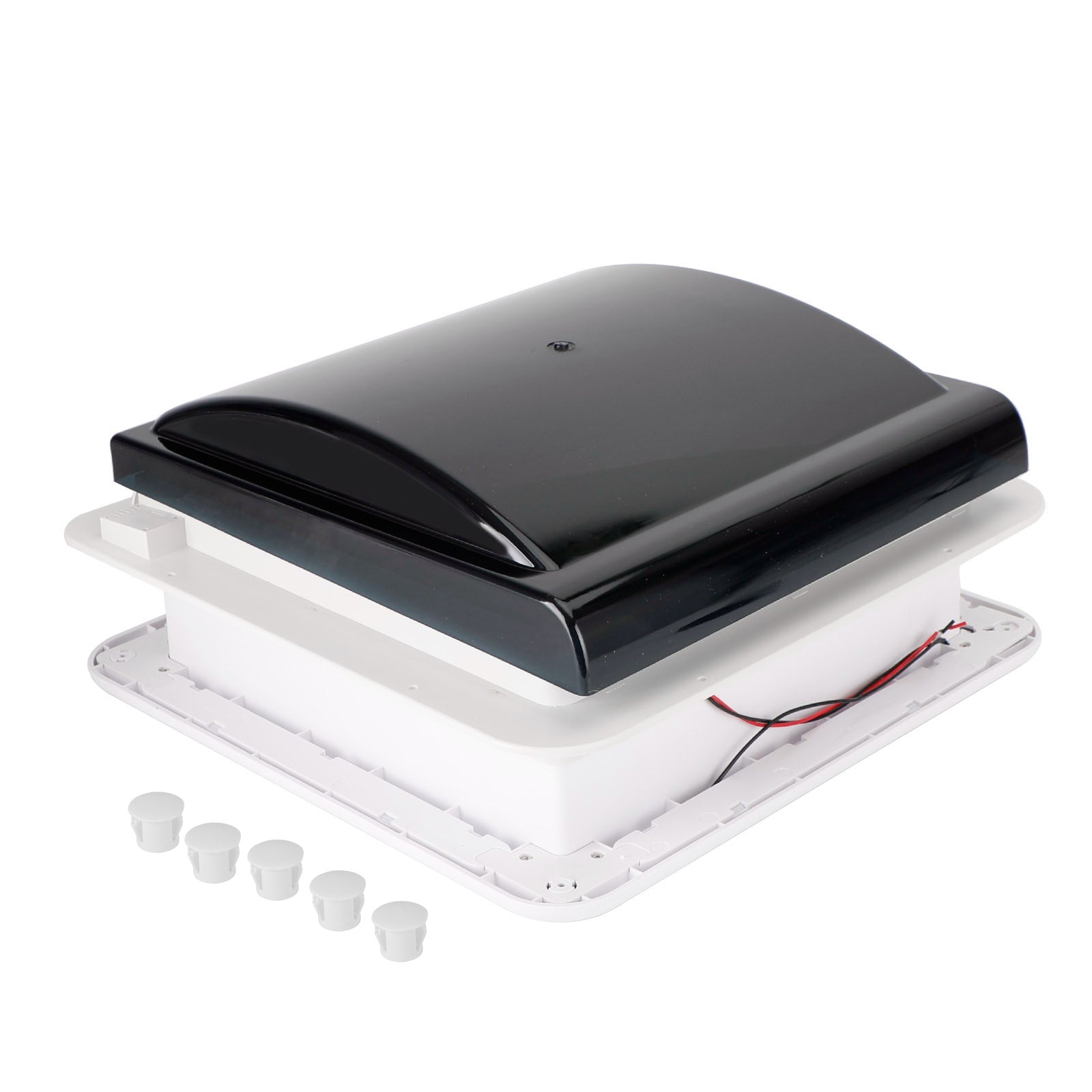 Med LED-ljus 14" Manuell takventil för husbil, husbil, husbil, 12V takfönster