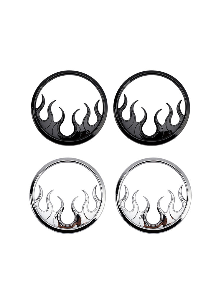 Flame Speaker Grills Accent Trim Cover For Touring Electra Glide Ultra Classic