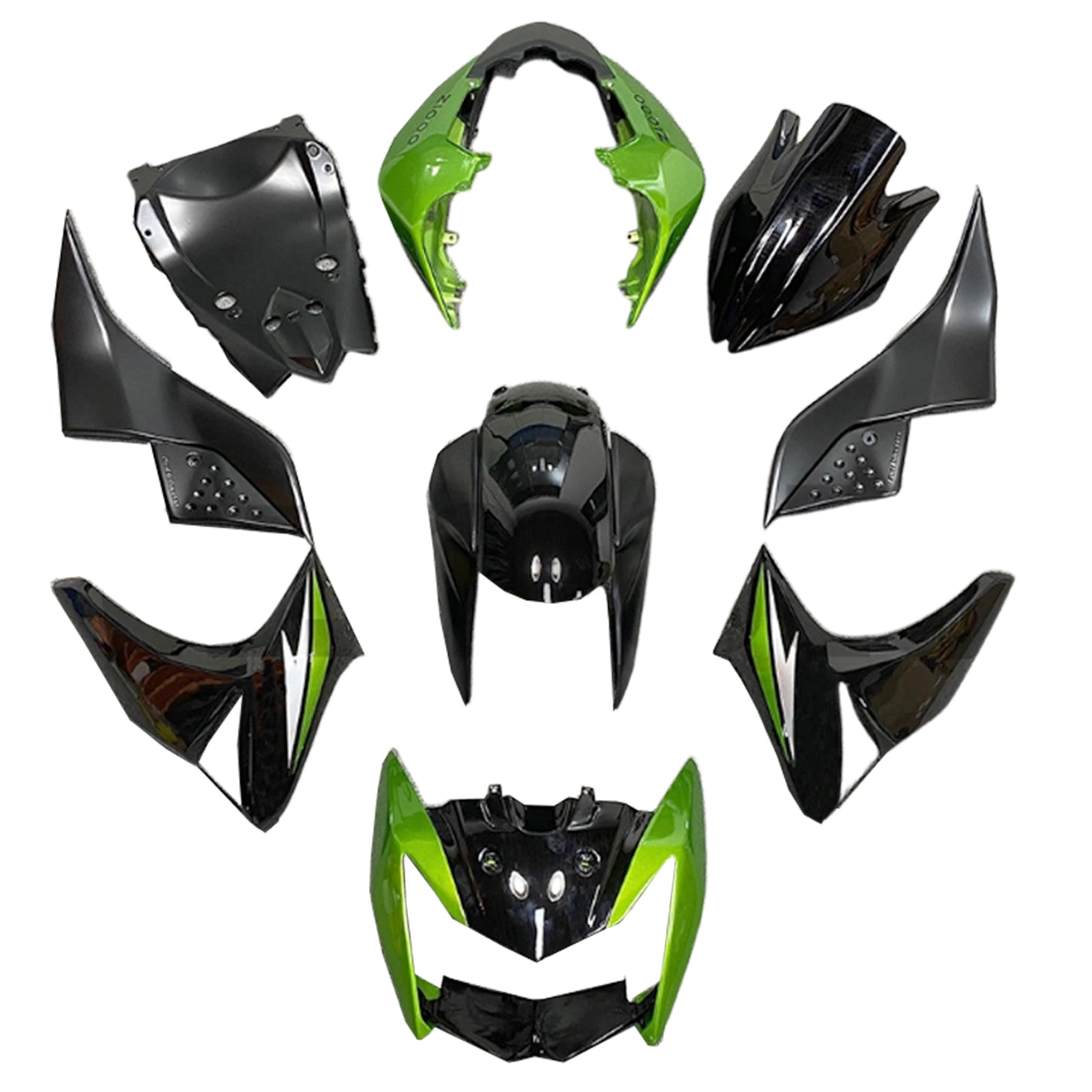 2007-2009 KAWASAKI Z1000 injektionsmässa kit Bodywork Plastic ABS