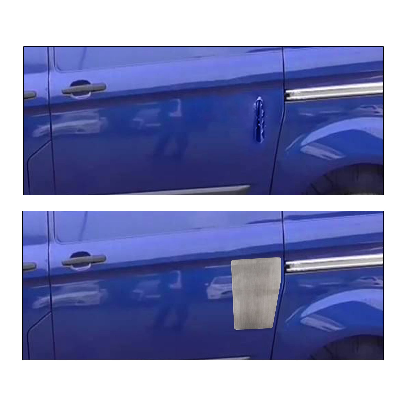 2012+ Ford Transit Custom Sliding Door Theft Shield Security Guard Plate Kit For