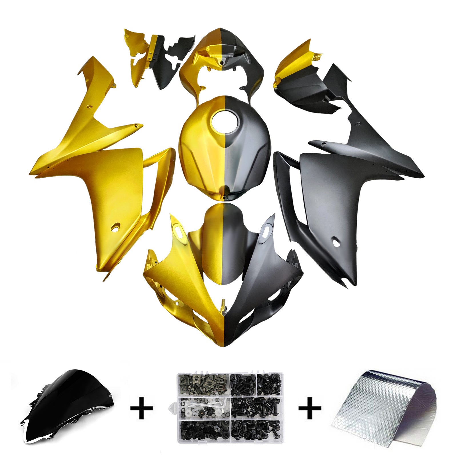 Injectiekuipset carrosserie kunststof ABS voor Yamaha YZFR1 YZF-R1 2007-2008