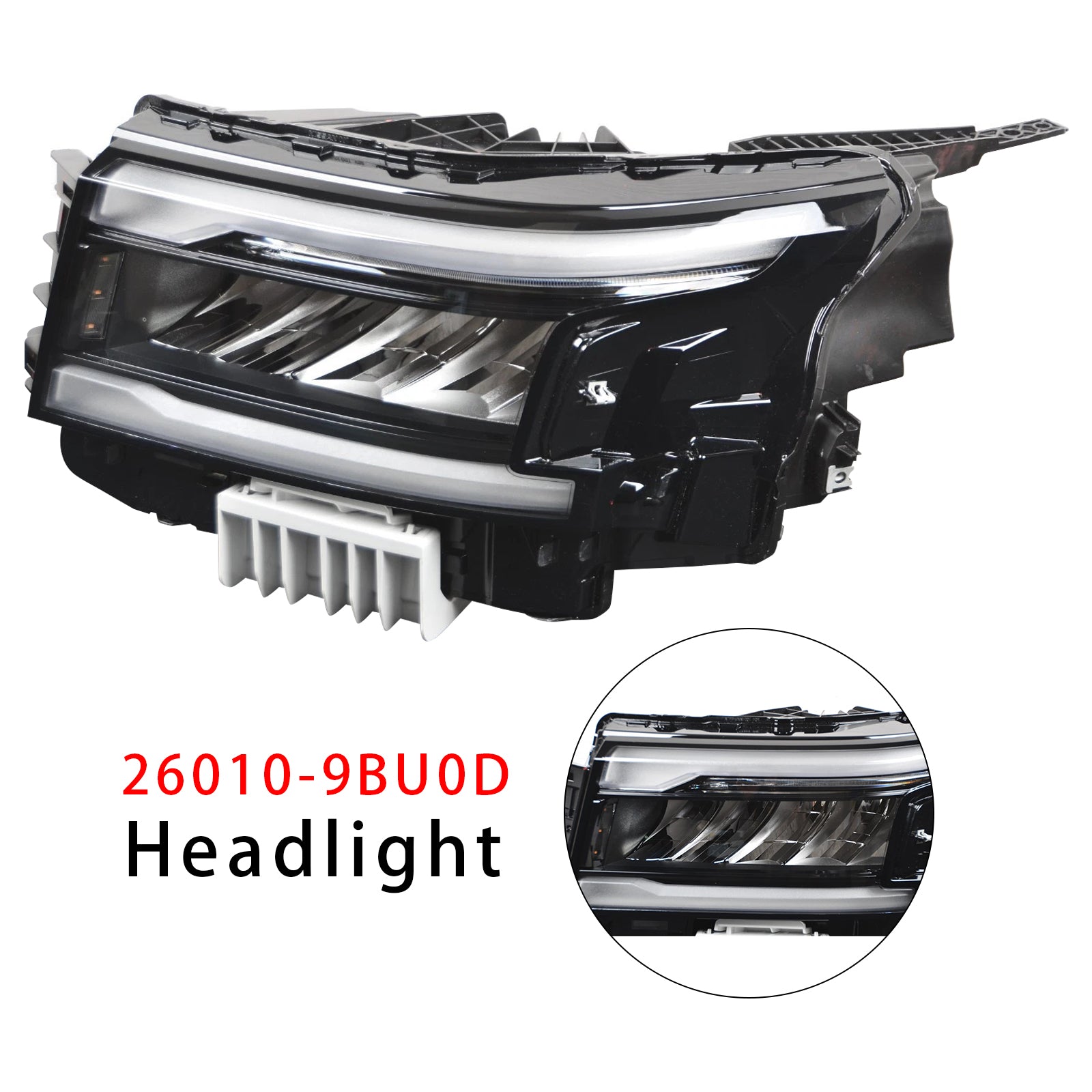 Front Left LED Headlight w/DRL 26010-9BU0D For Nissan Frontier 2022-2025