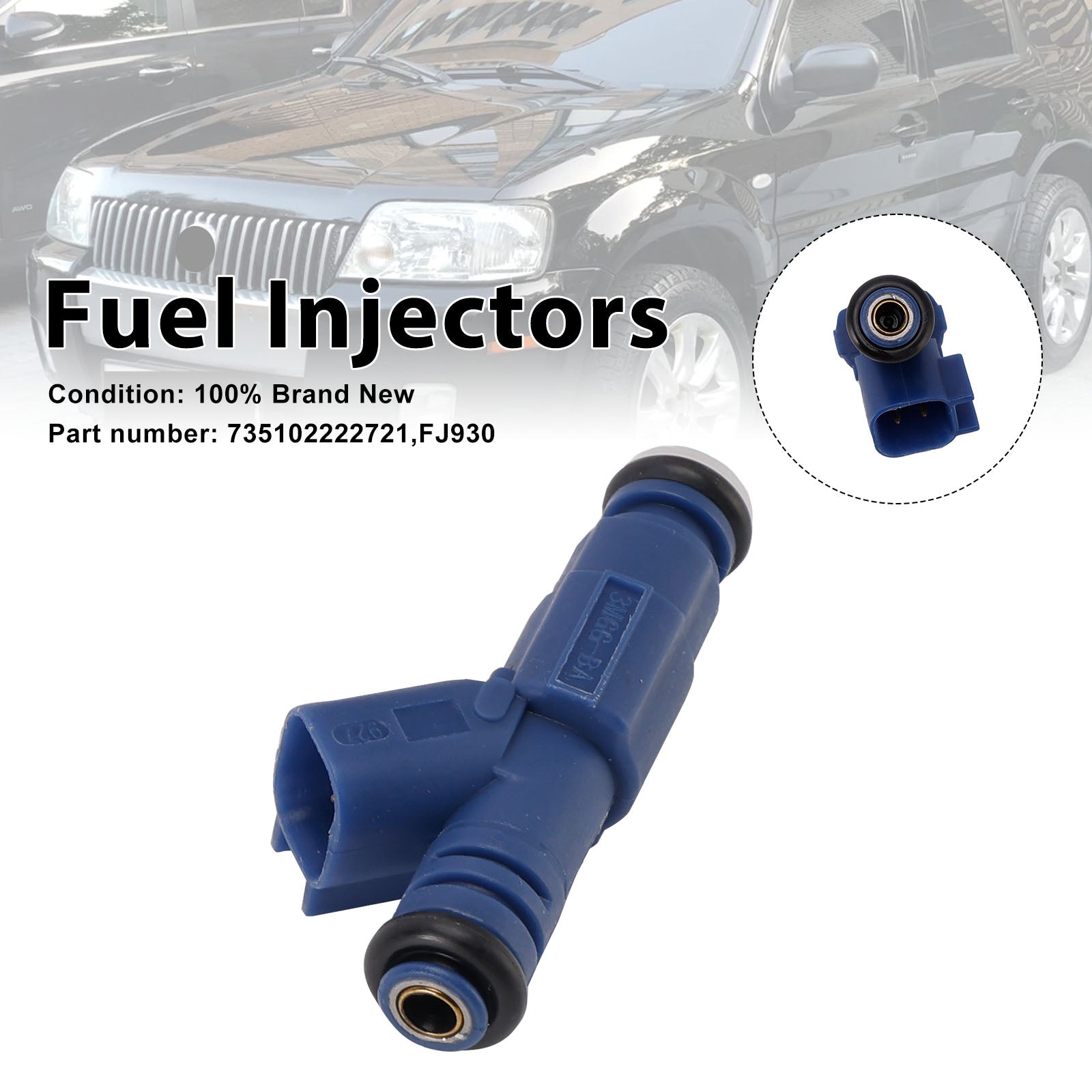 FJ930 Fuel Injectors 735102222721 For Mercury Mariner Ford Mazda Tribute