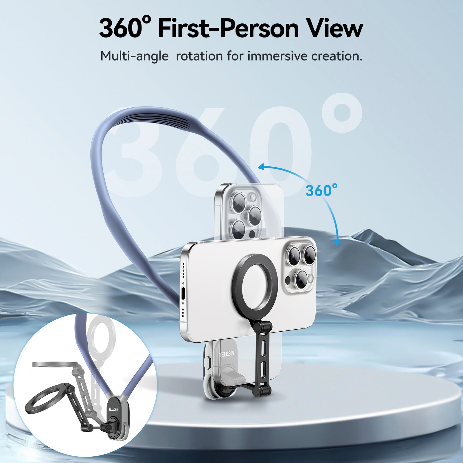 Nekhalster Max POV-hoek Luie houder Live mobiele telefoon voor Magsafe Magnetic