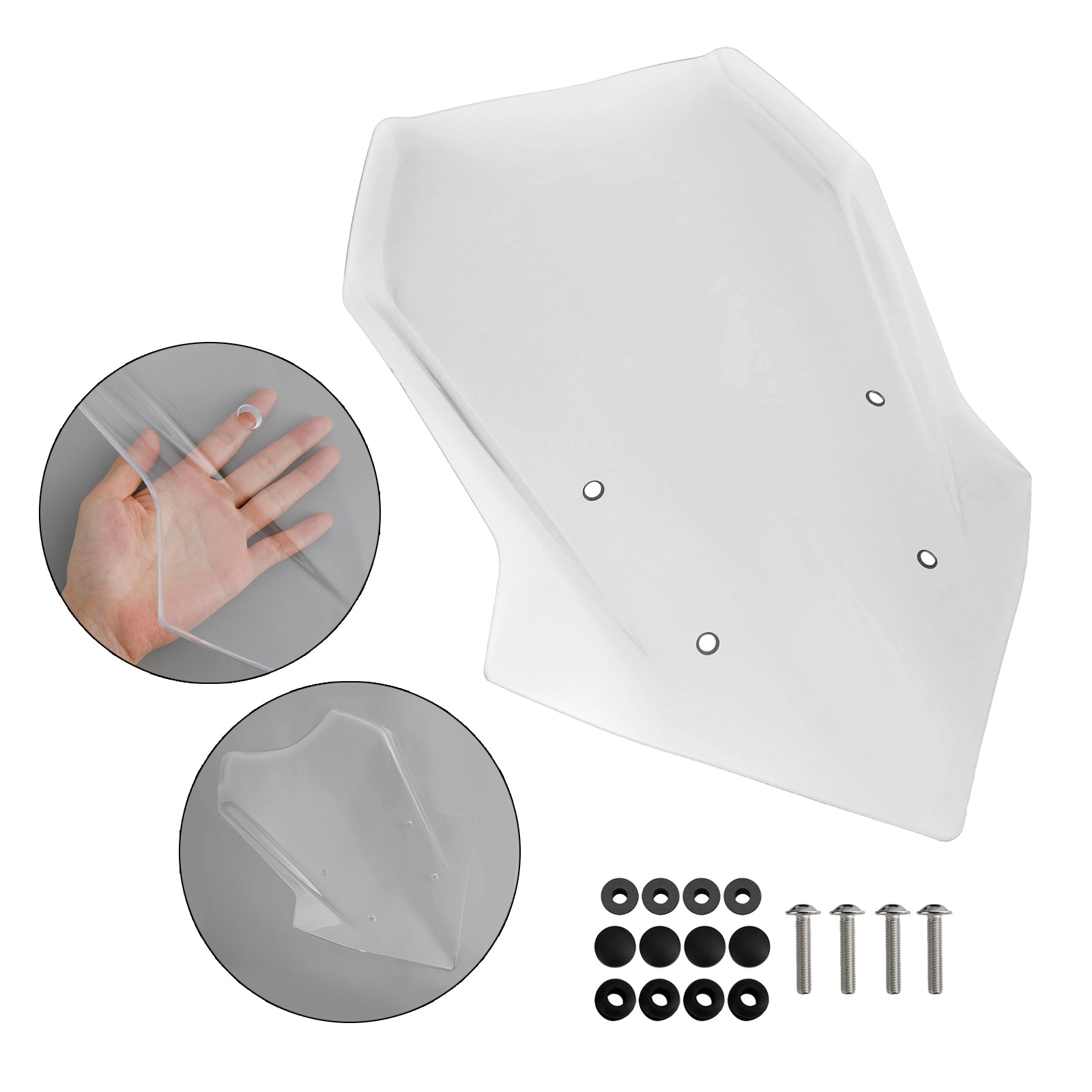 Černé sklo čelného skla pre Yamaha Tracer 900/GT 2018-2020 Tracer 9/GT 2021-23