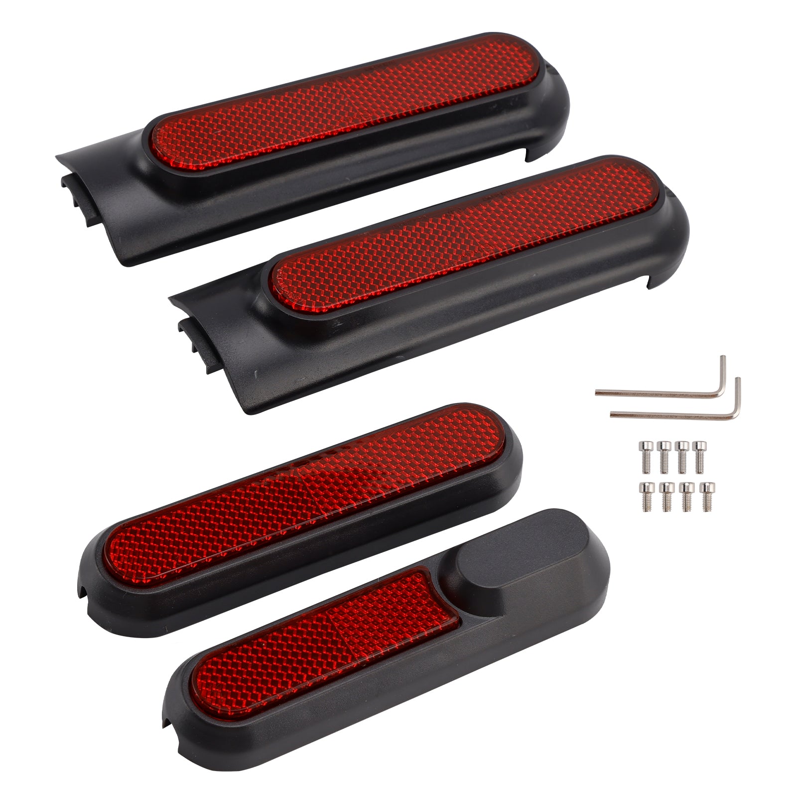 Conjunto de 4 tampas laterais de scooter com refletor traseiro para Xiaomi 4 Pro (1ª geração)