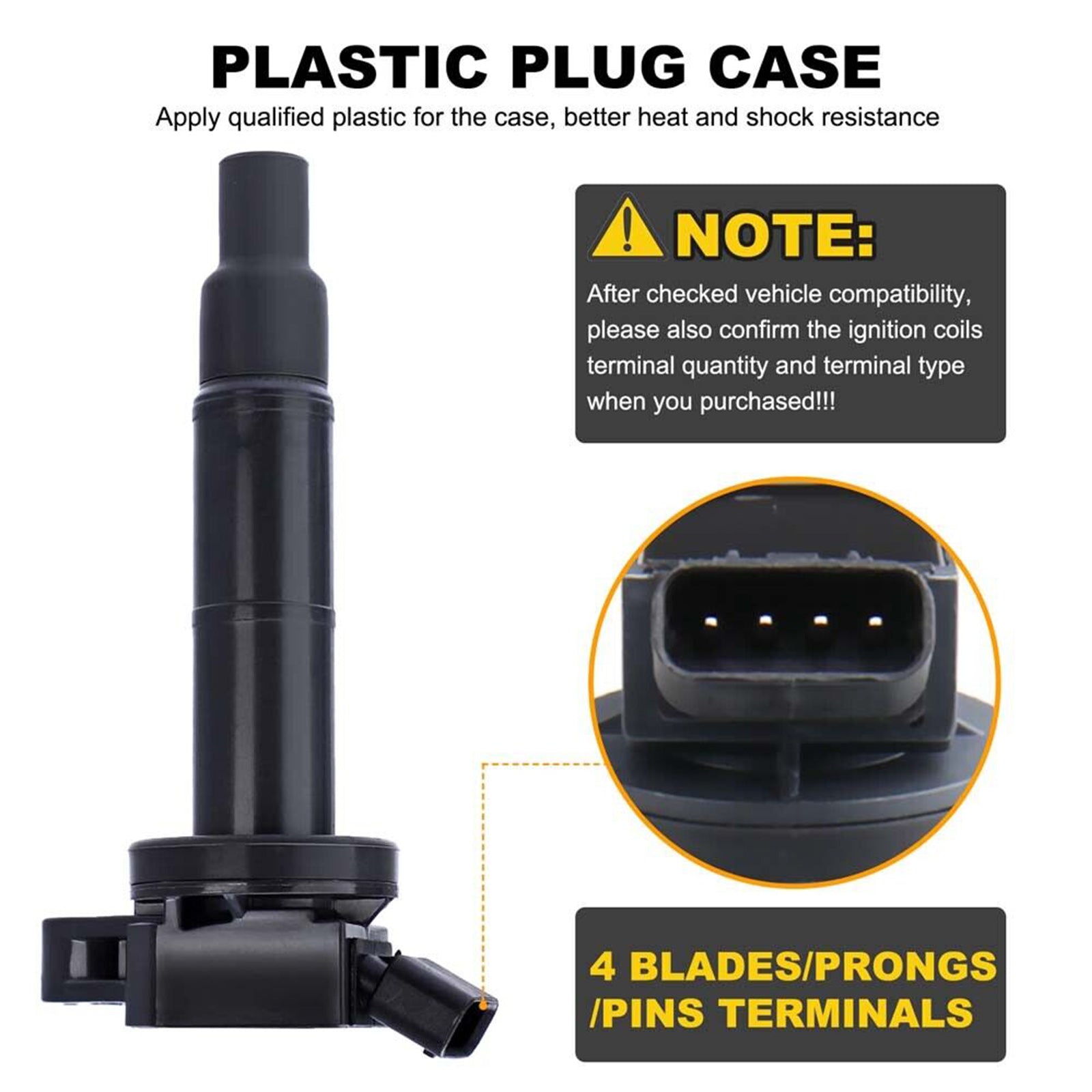 2004-2008 Toyota RAV4 L4 2,4L 4x Ignition Coil+Zapaľovacia sviečka UF333 UF494