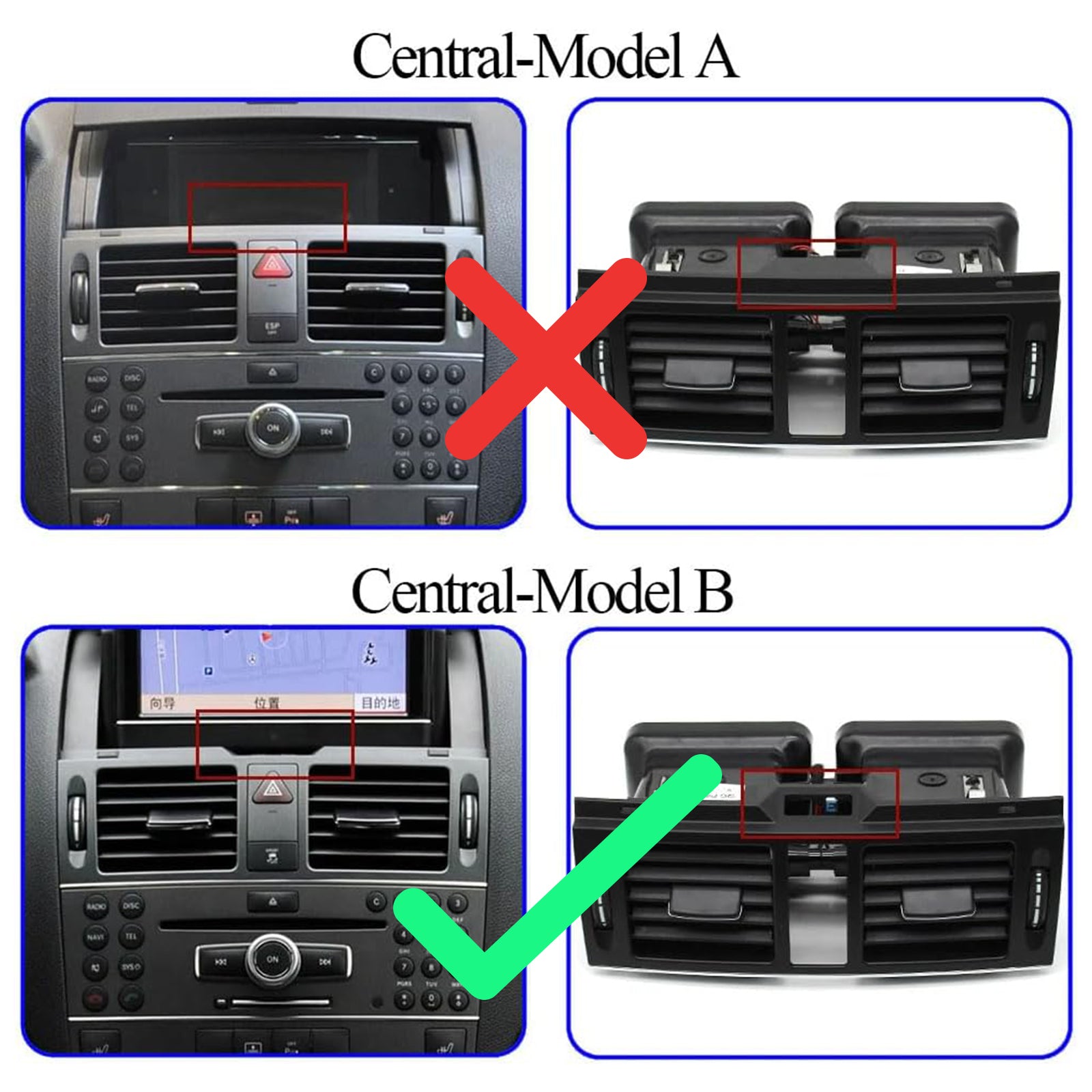 2007-2010 Mercedes Benz W204 Advance Version Dashboard Air Vent Outlet 2048304154