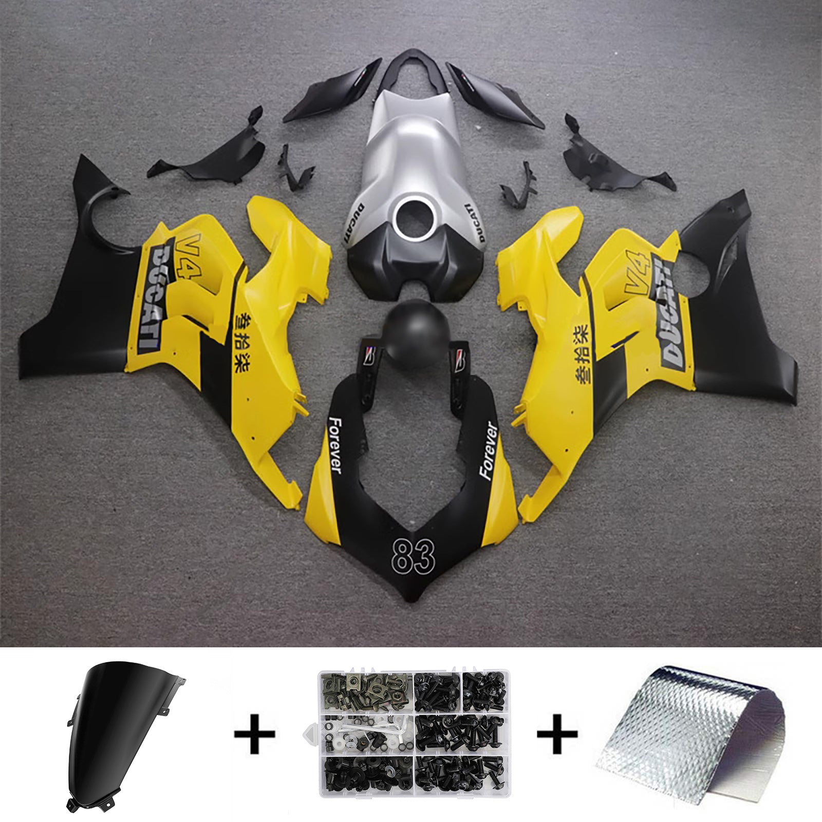 Kit de carénage d'injection Ducati Panigale V4/V4S 2020-2021 V4SP/V4R 2019-2022